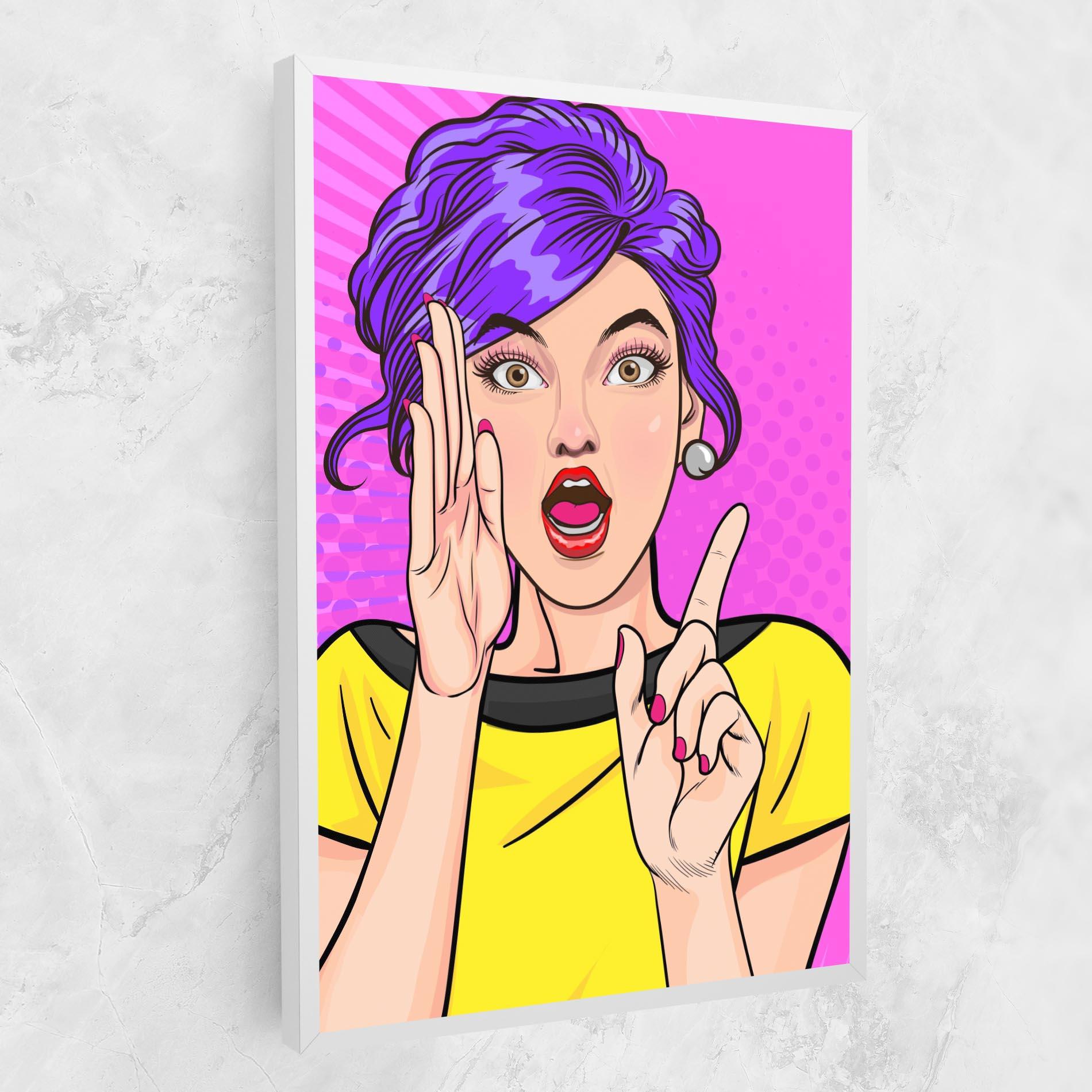 Tablou Canvas Surprised Pop Woman mockup 1