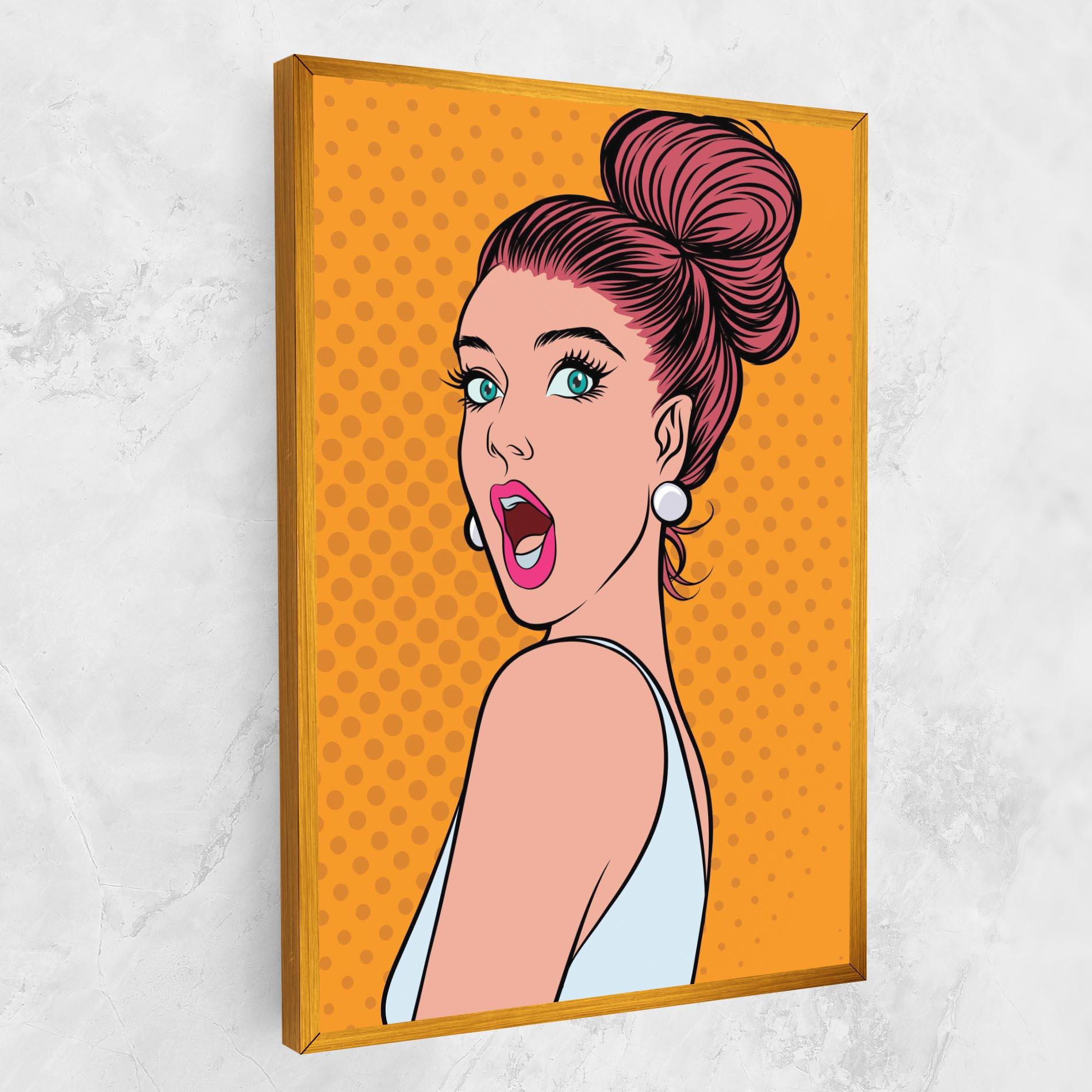 Tablou Canvas Pop Comic Lady mockup 1