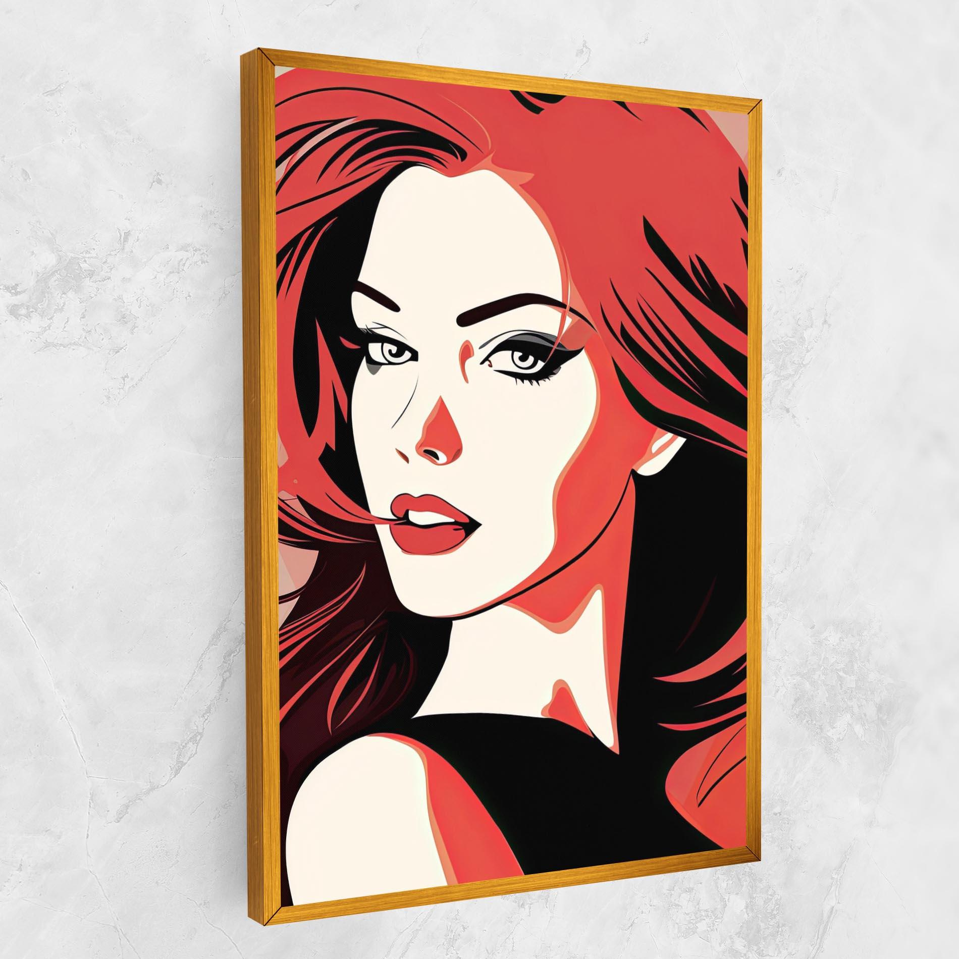 Tablou Canvas Red Hair Pop Art mockup 1