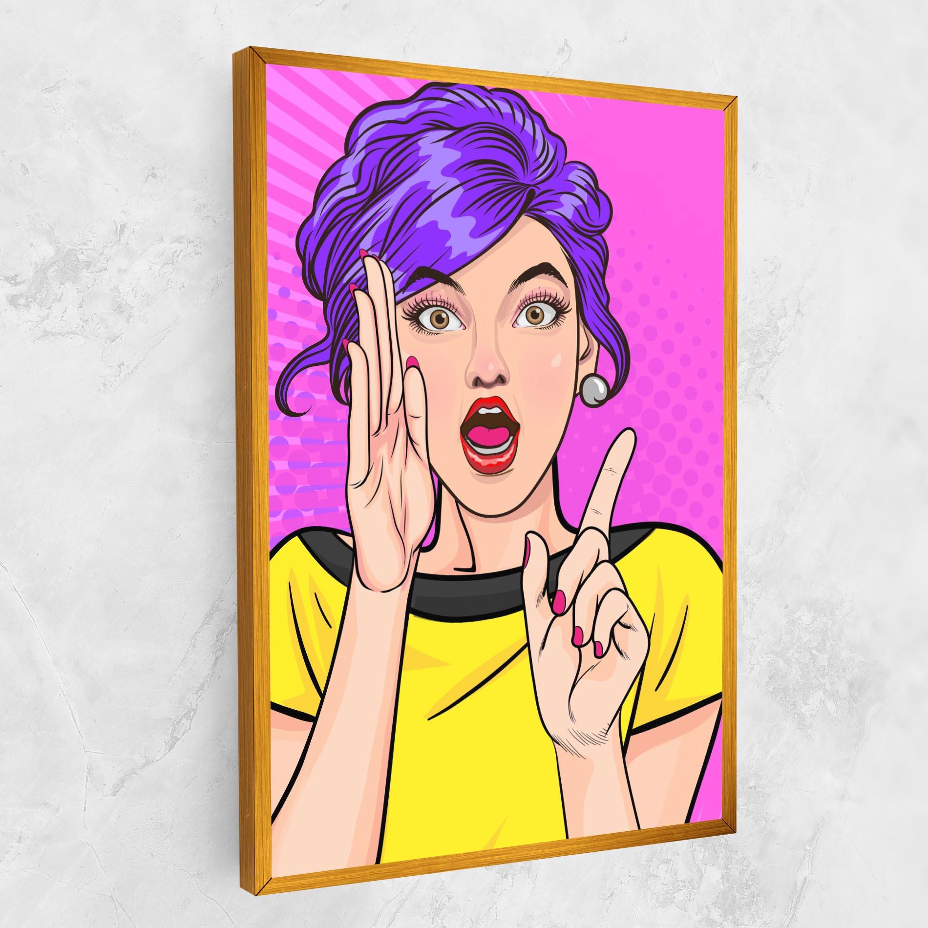 Tablou Canvas Surprised Pop Woman mockup 1