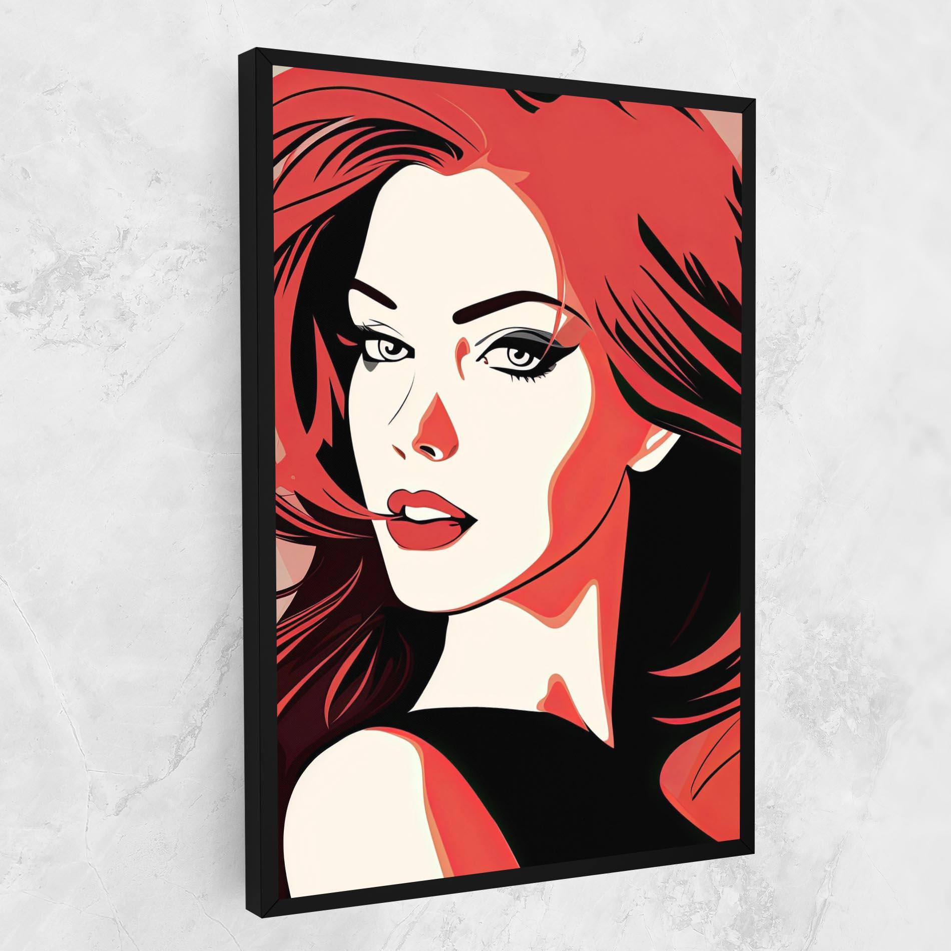 Tablou Canvas Red Hair Pop Art mockup 1