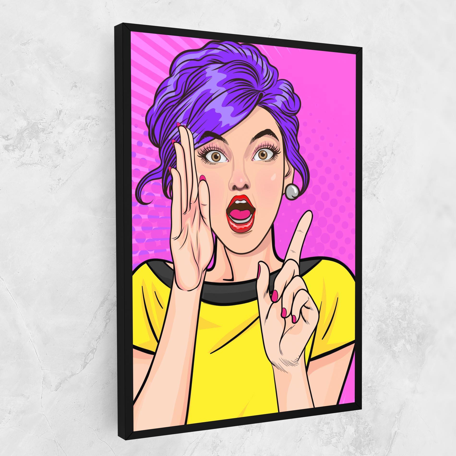 Tablou Canvas Surprised Pop Woman mockup 1