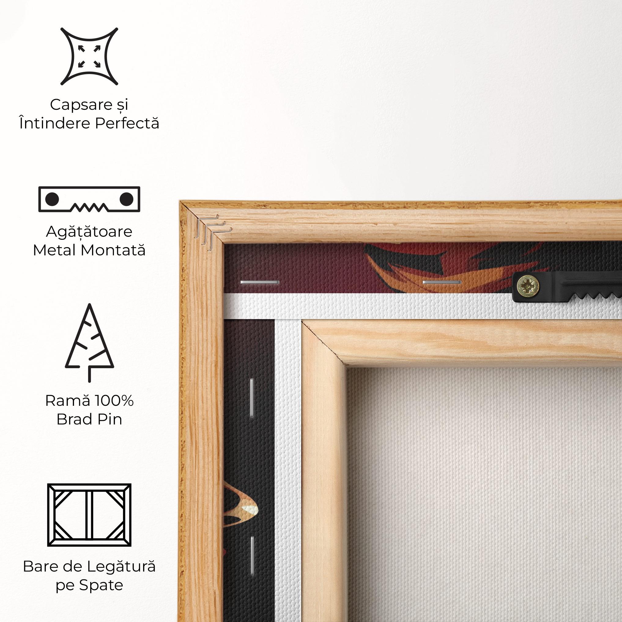 Tablou Canvas Cream Red Pop Art mockup 5