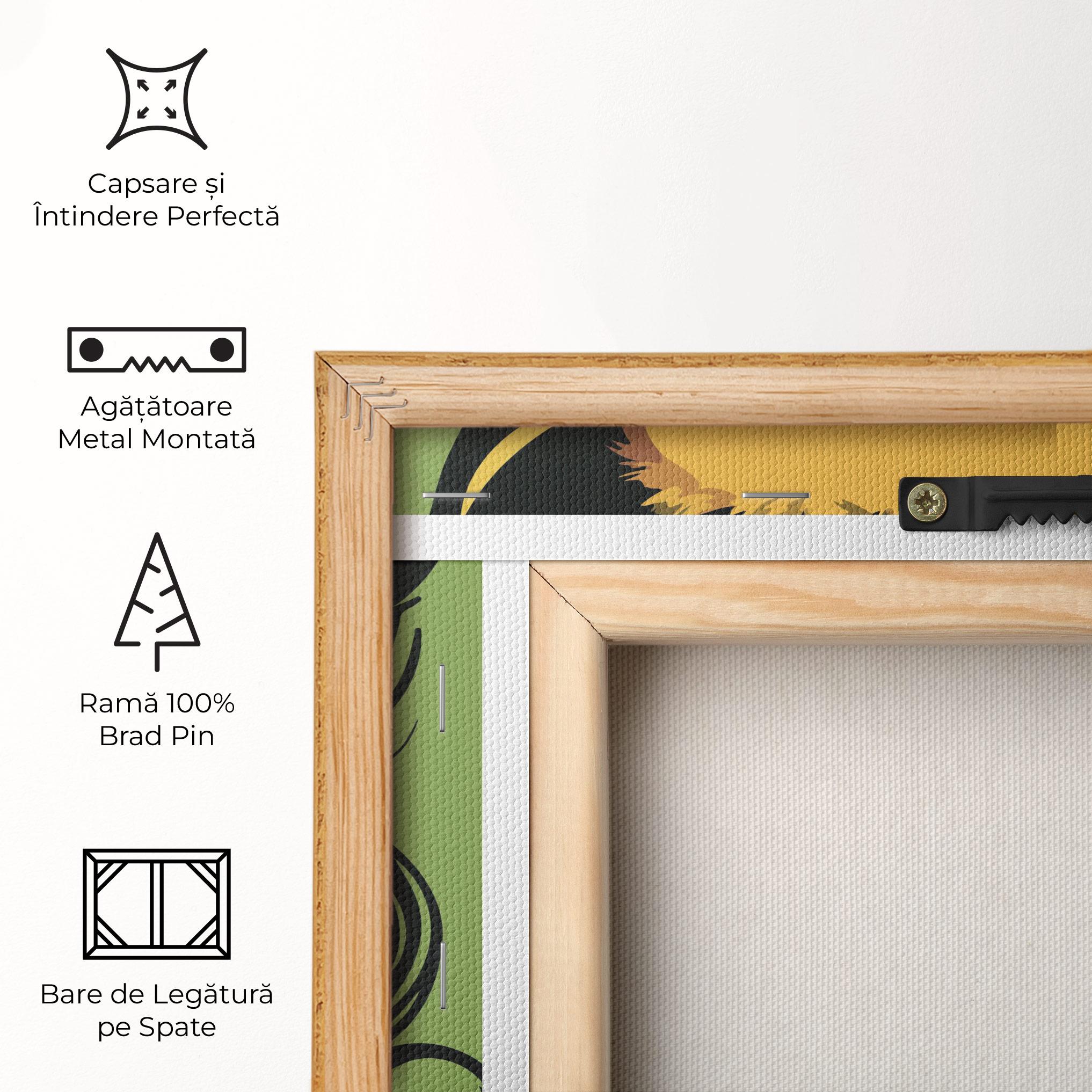 Tablou Canvas Green Light Pop Lady mockup 5