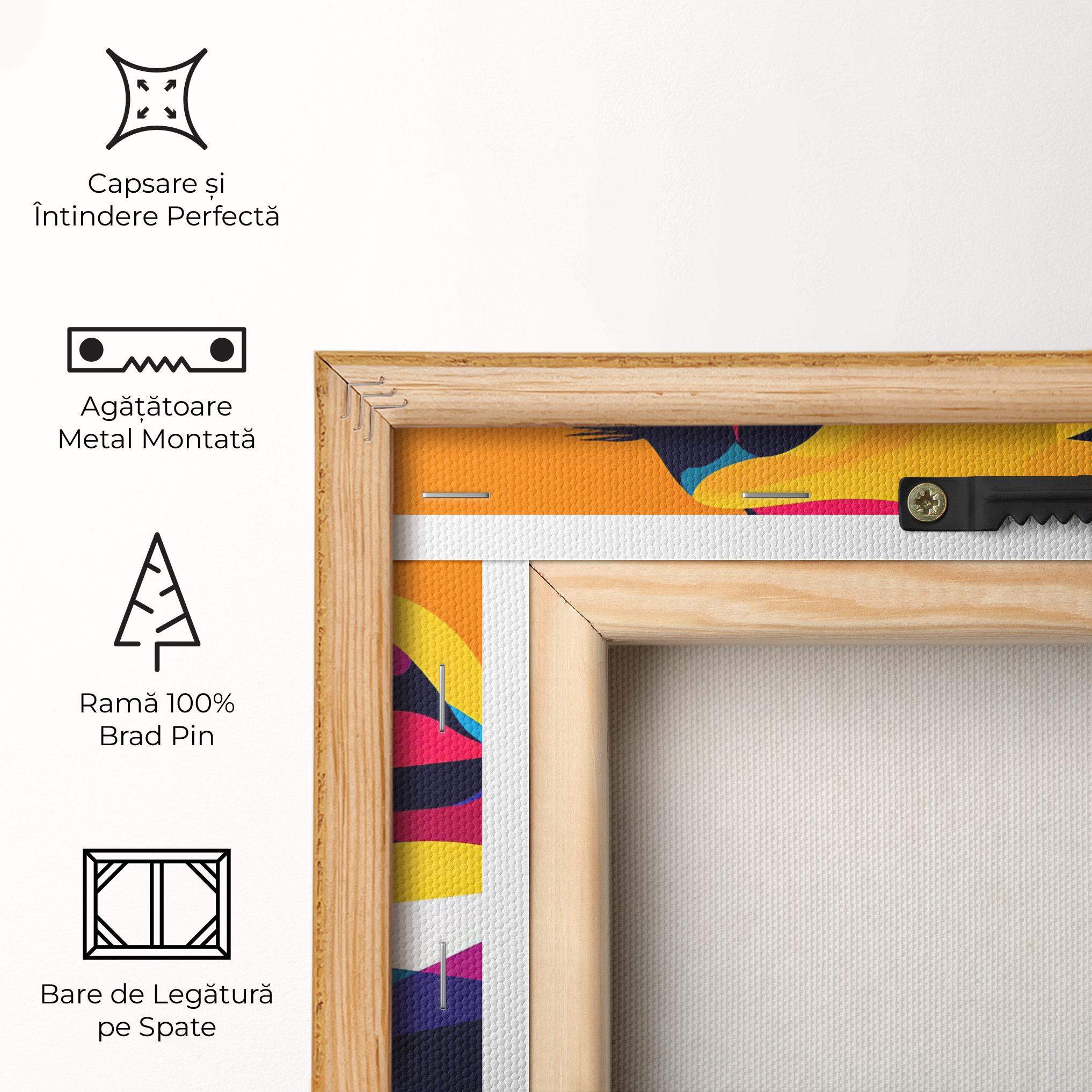 Tablou Canvas Yellow Pop Face mockup 5