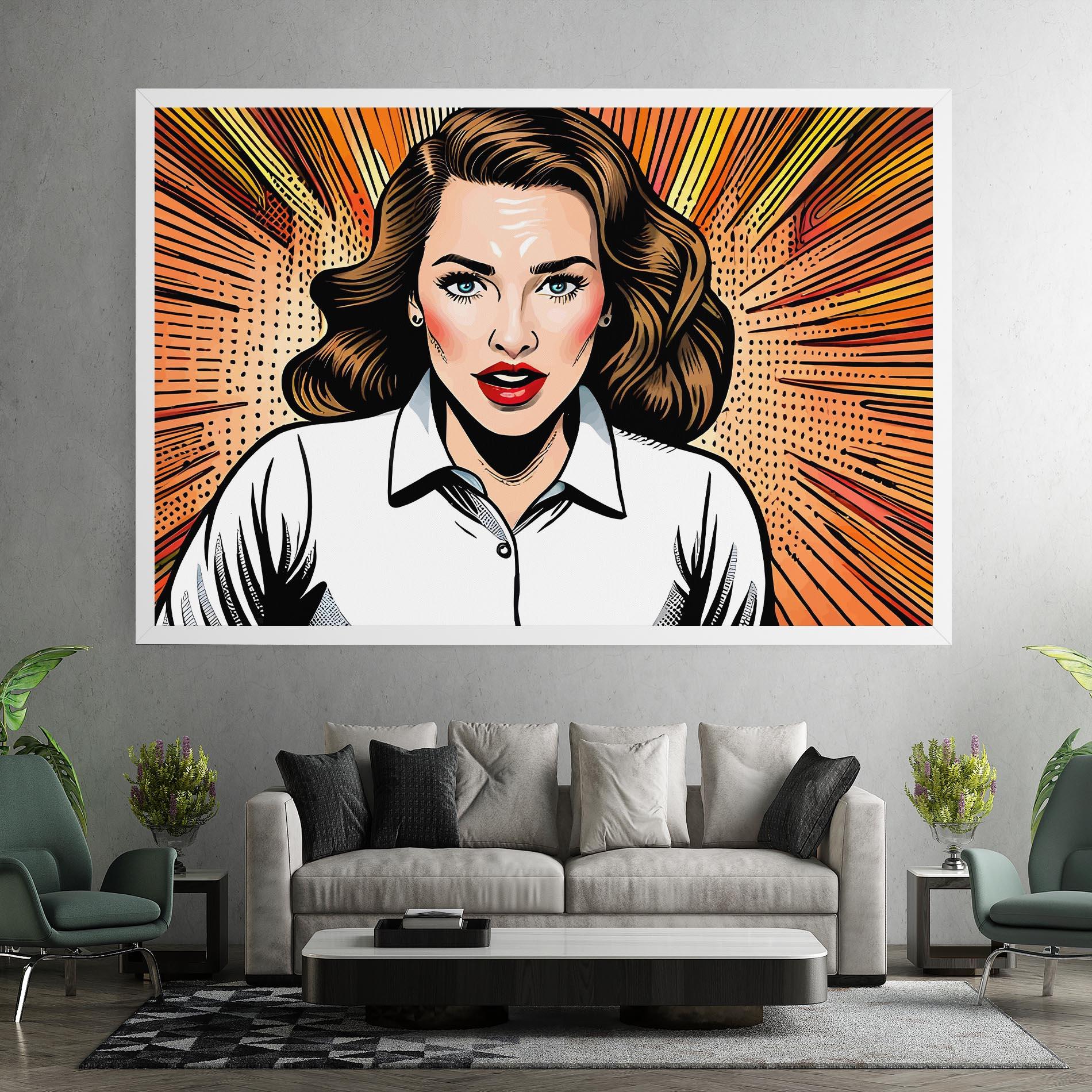 Tablou Canvas Blue Eye Pop Art mockup 7