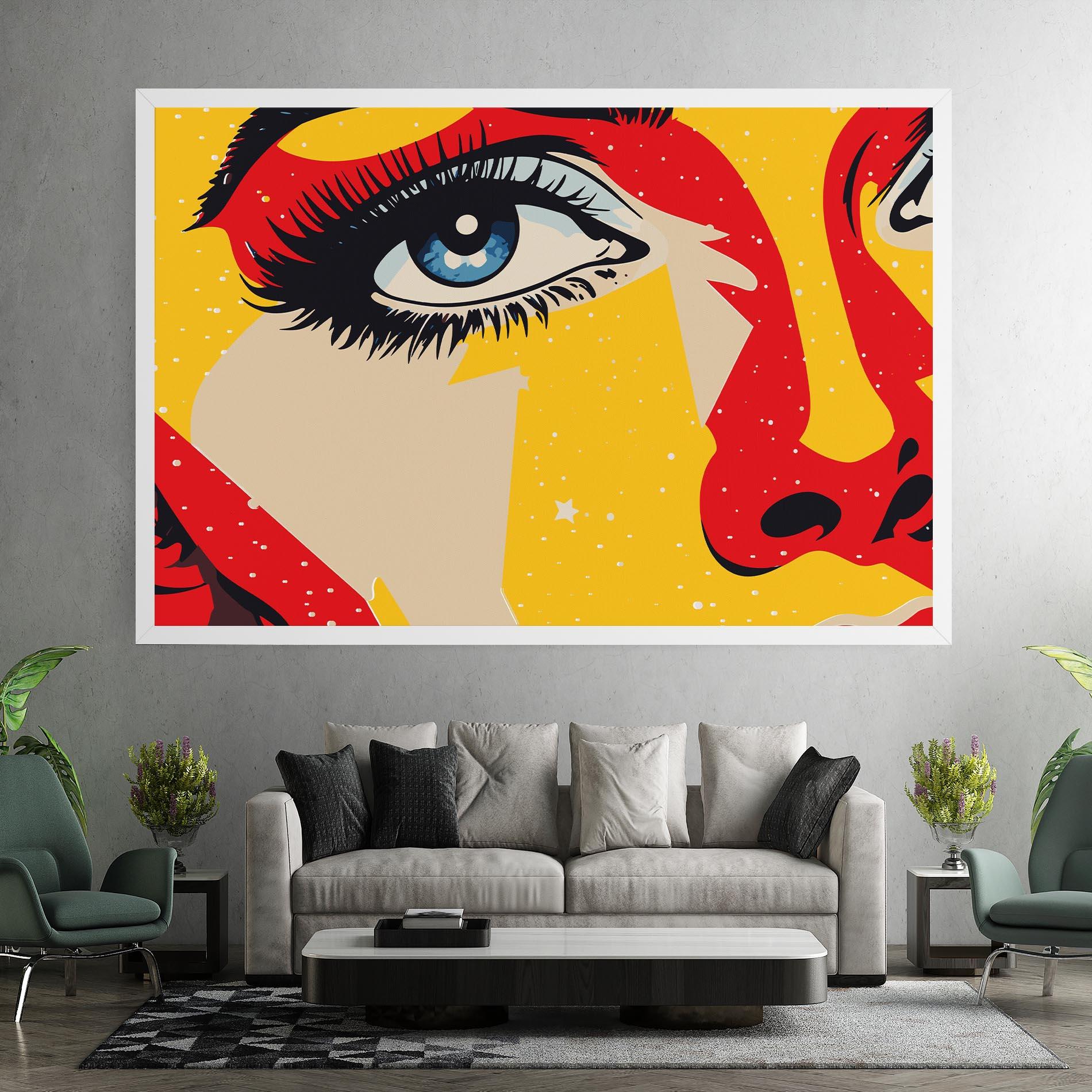 Tablou Canvas Blue Pop Eye mockup 7