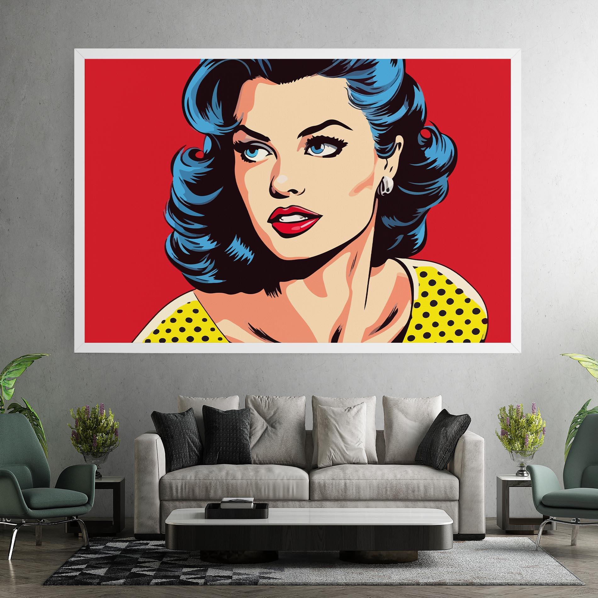 Tablou Canvas Blue Pop Eyes mockup 7