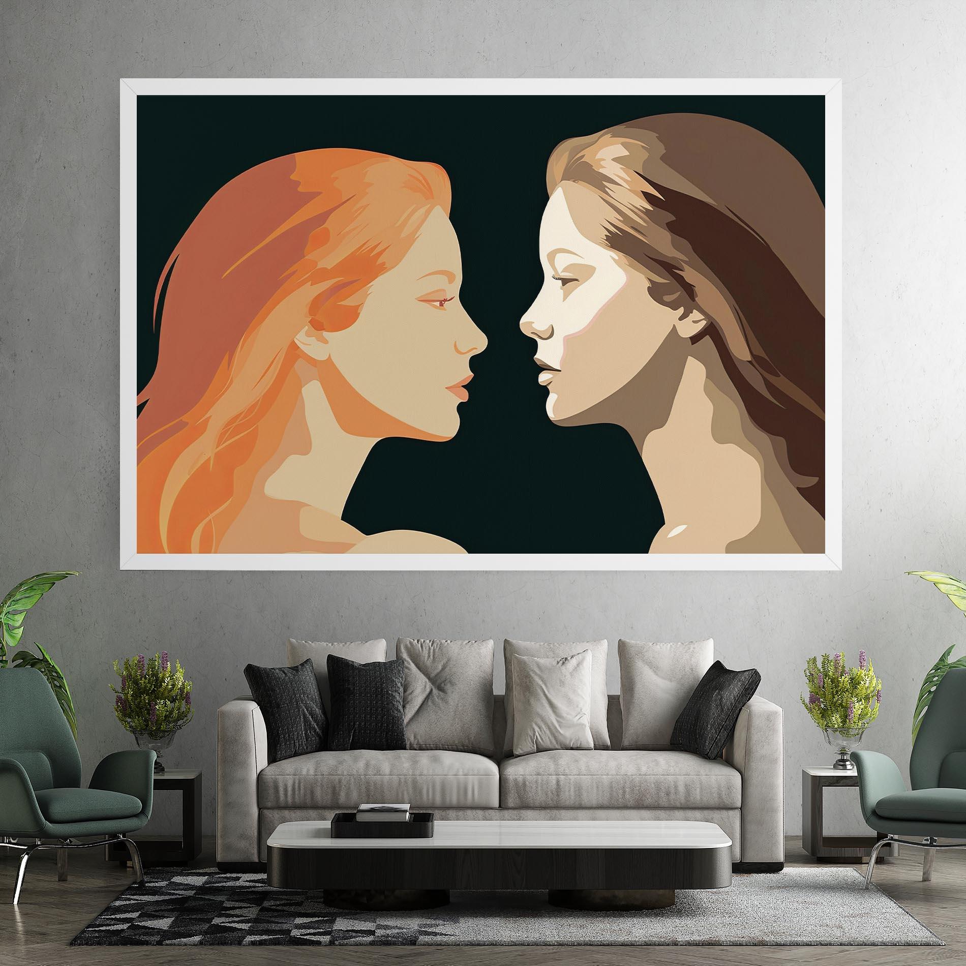 Tablou Canvas Orange Pop Girl mockup 7