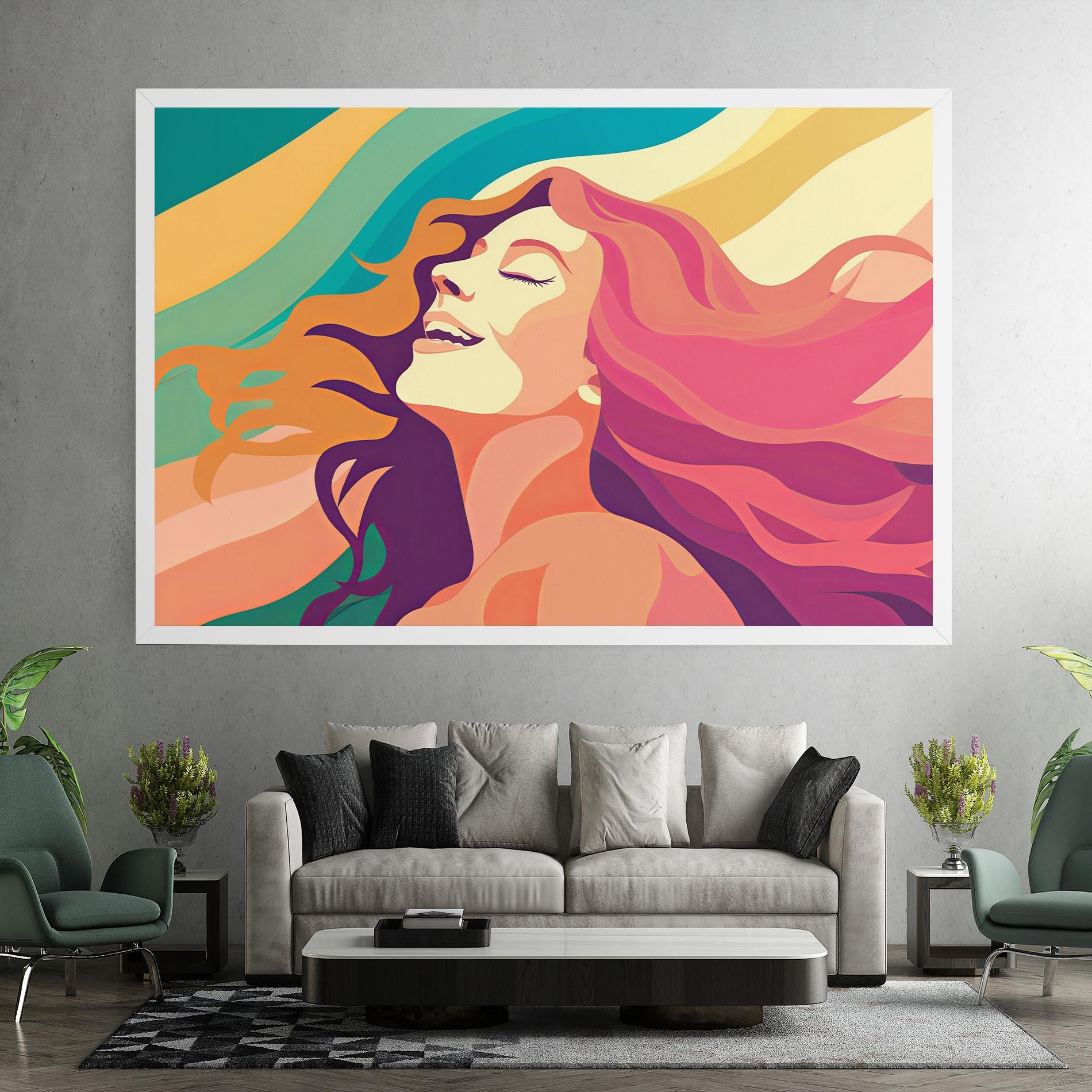 Tablou Canvas Pink Pop Hair mockup 7