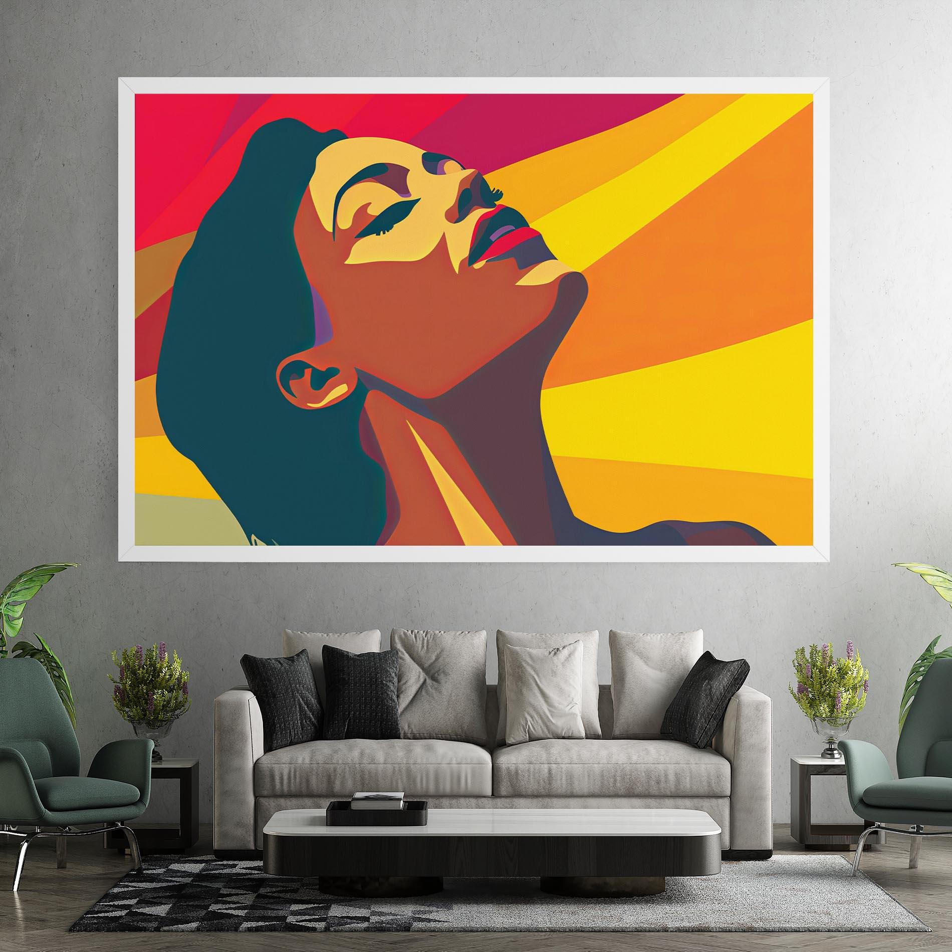 Tablou Canvas Pop Female Color mockup 7