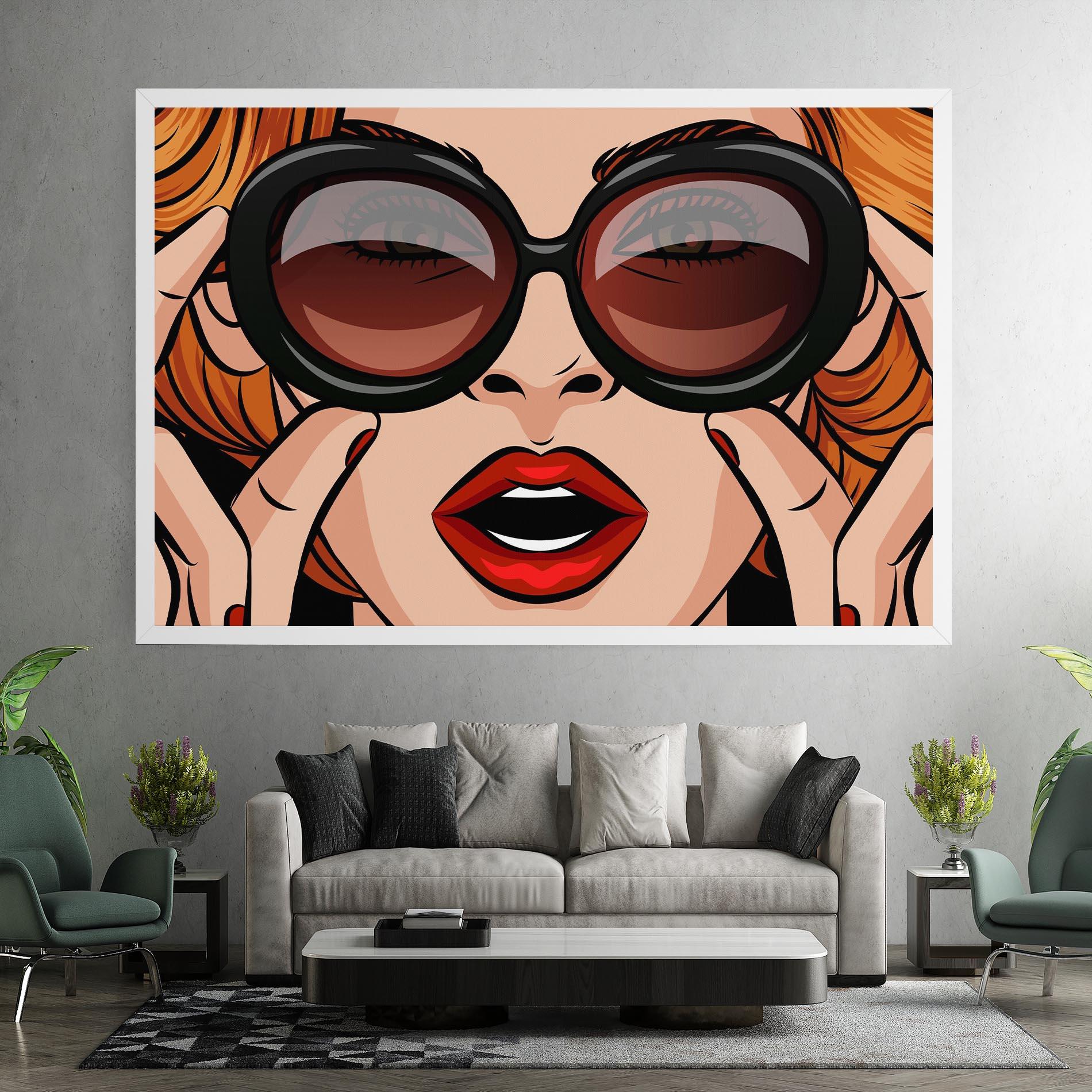 Tablou Canvas Pop Glasses Woman mockup 7