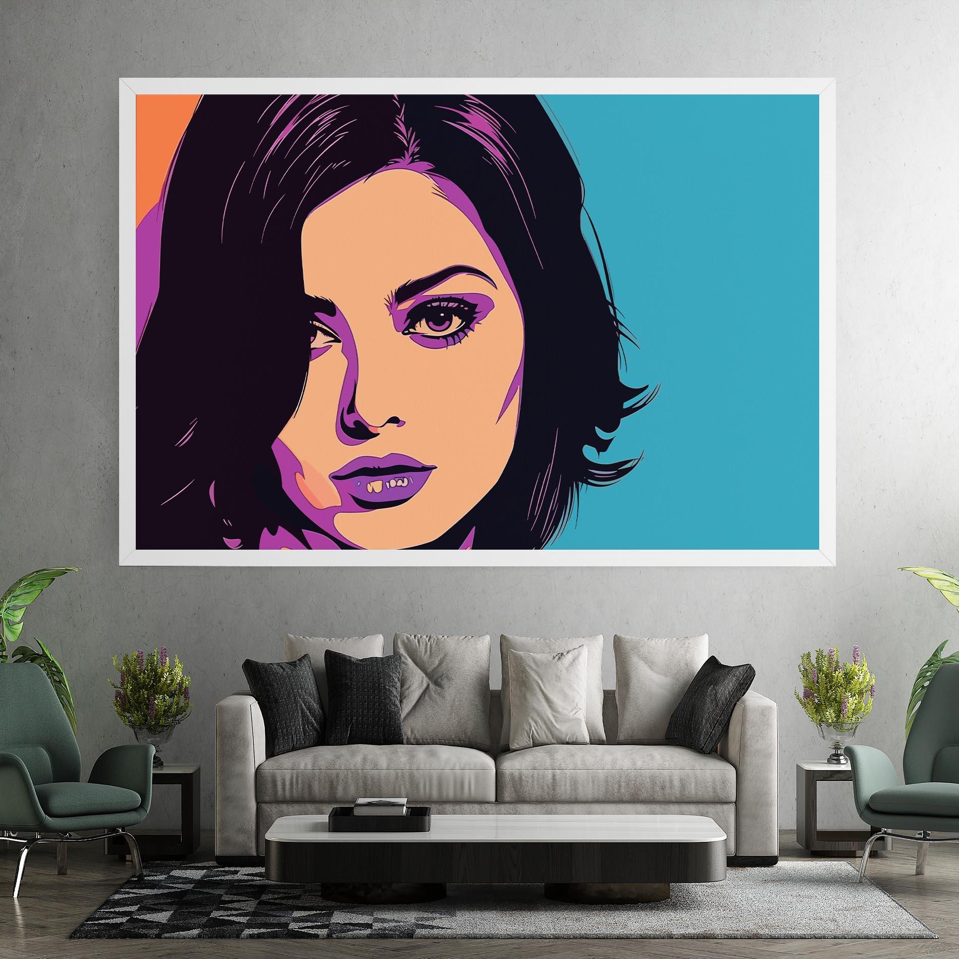 Tablou Canvas Pop Purple Woman mockup 7