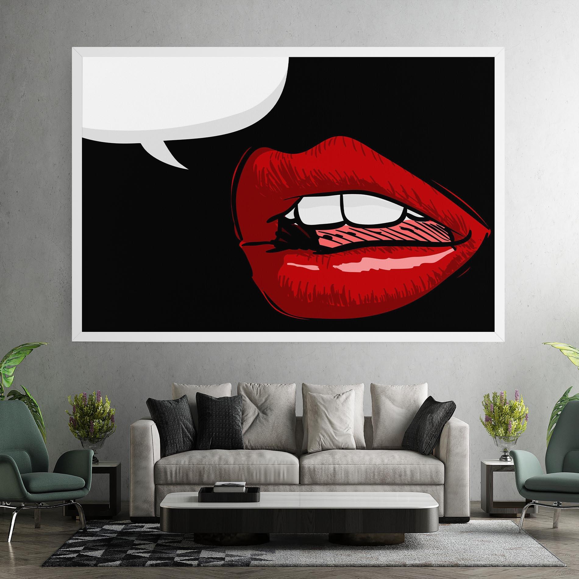 Tablou Canvas Pop Red Lips mockup 7