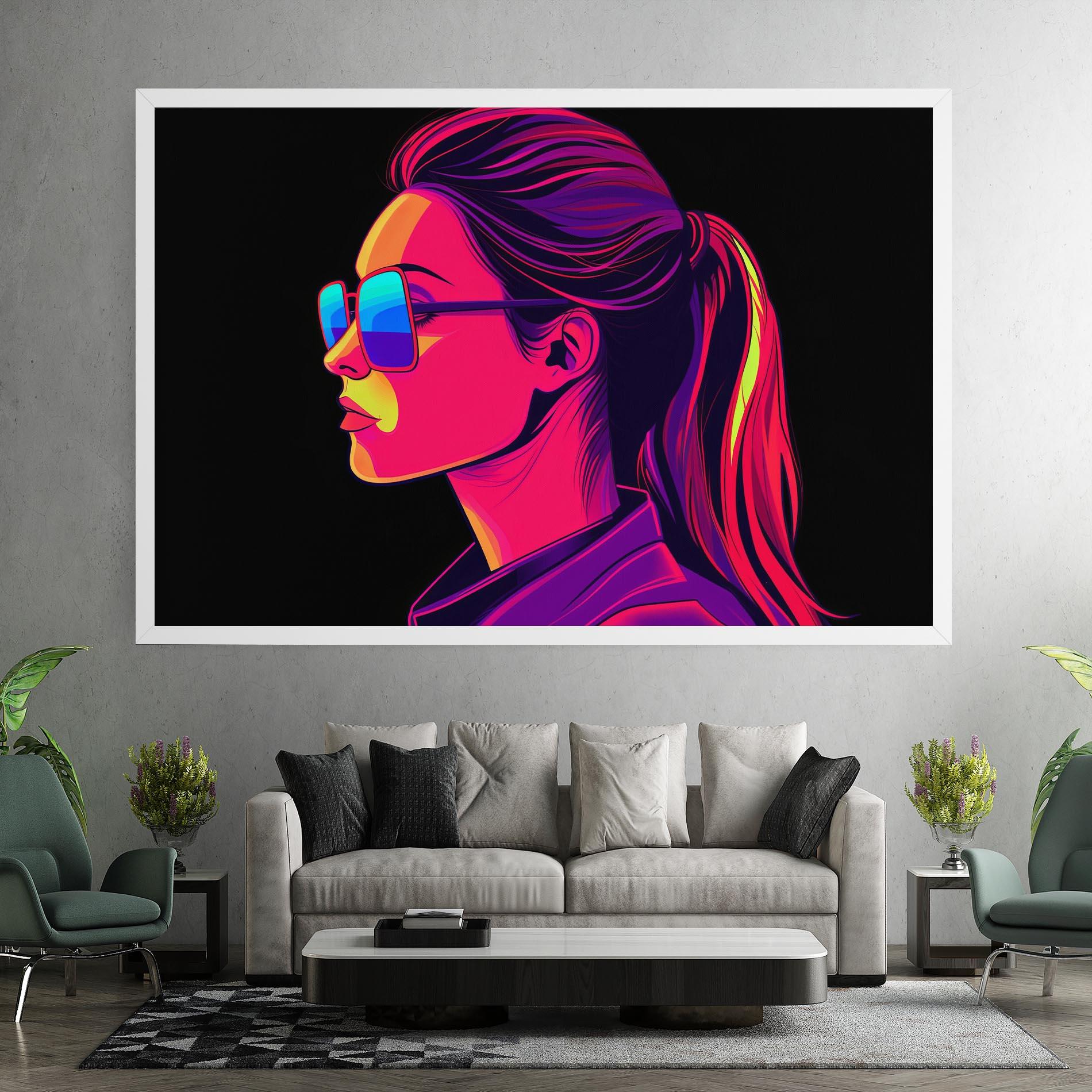 Tablou Canvas Purple Pop Hair mockup 7