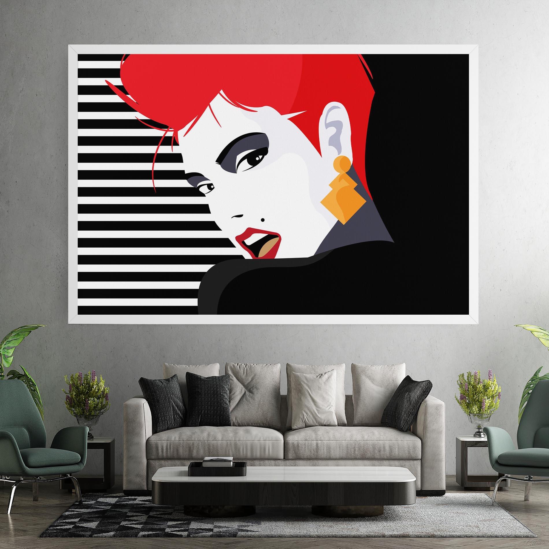 Tablou Canvas Red Pop Hair mockup 7