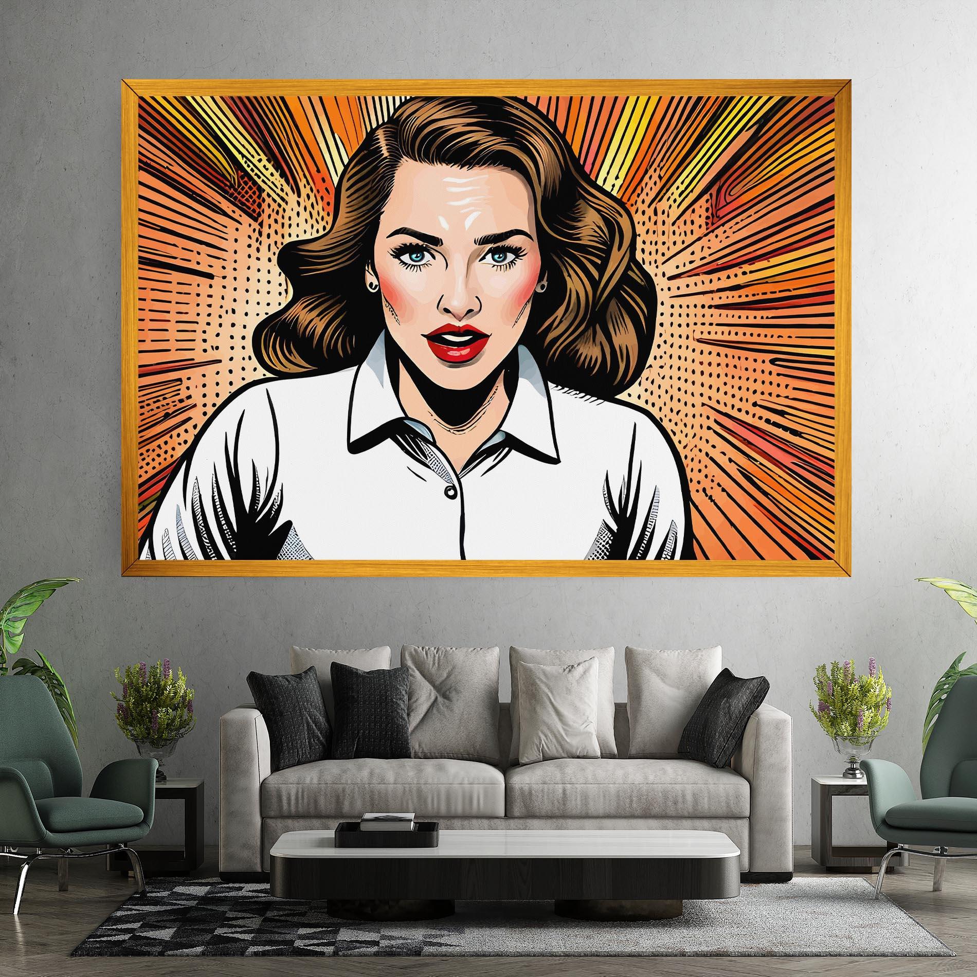 Tablou Canvas Blue Eye Pop Art mockup 7