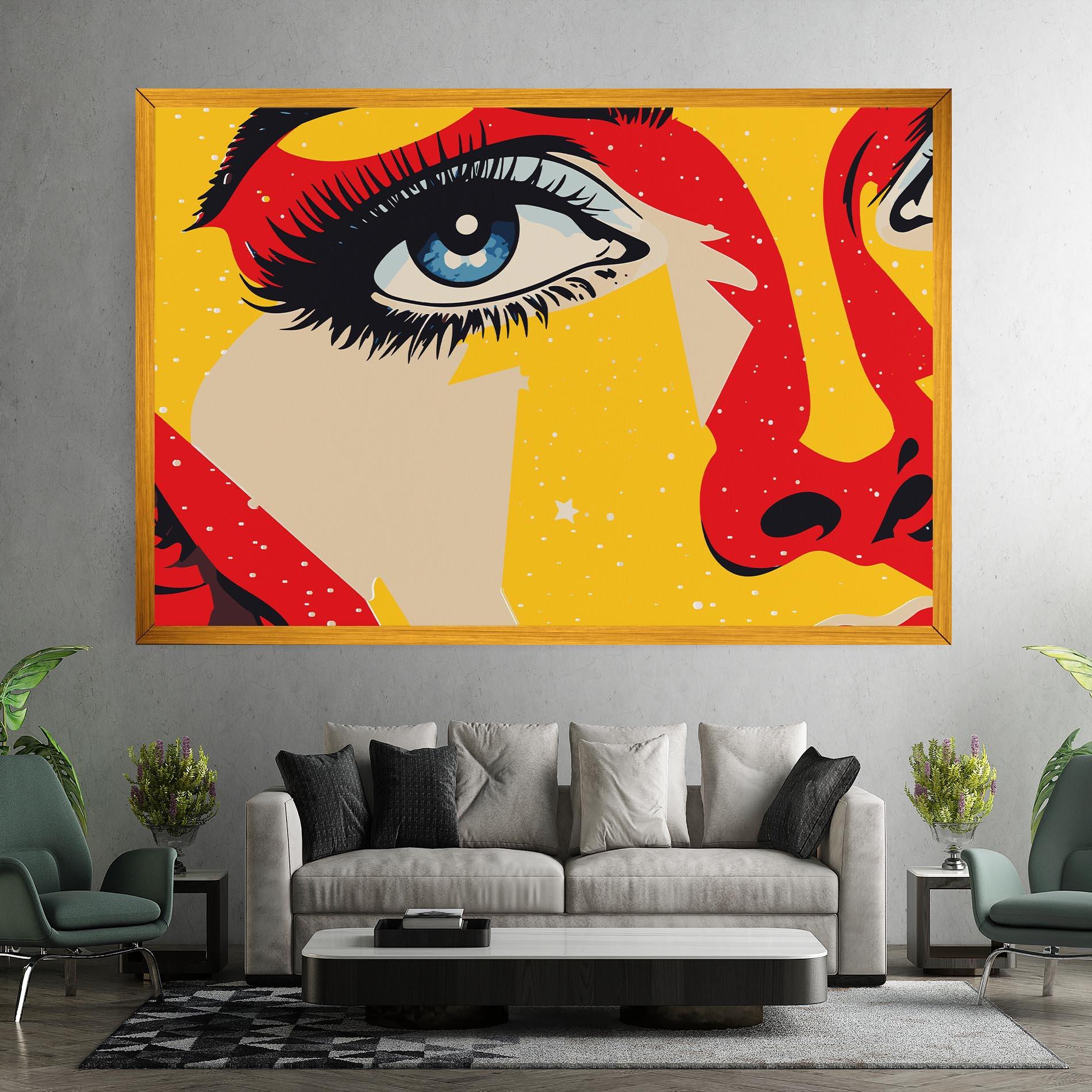 Tablou Canvas Blue Pop Eye mockup 7