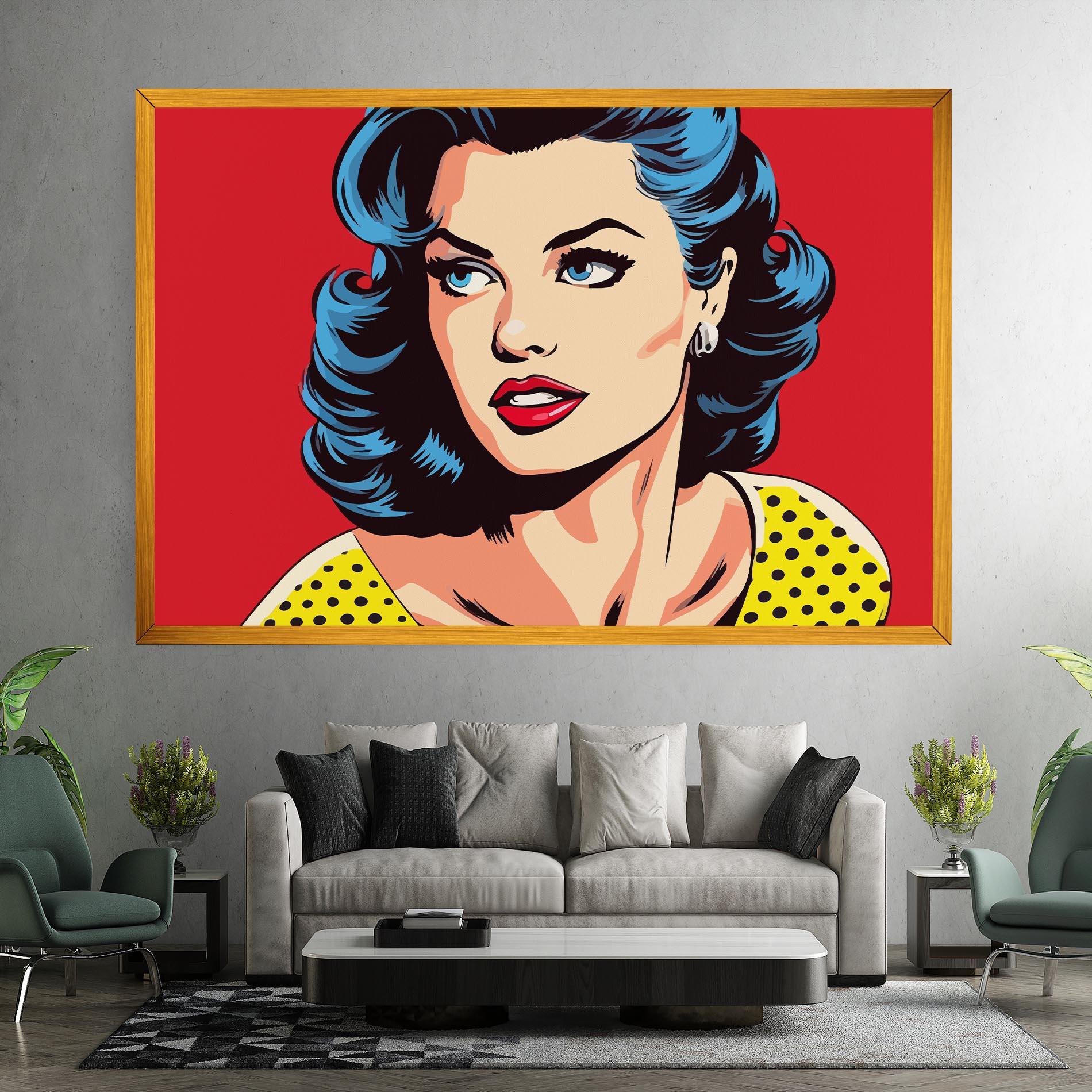 Tablou Canvas Blue Pop Eyes mockup 7