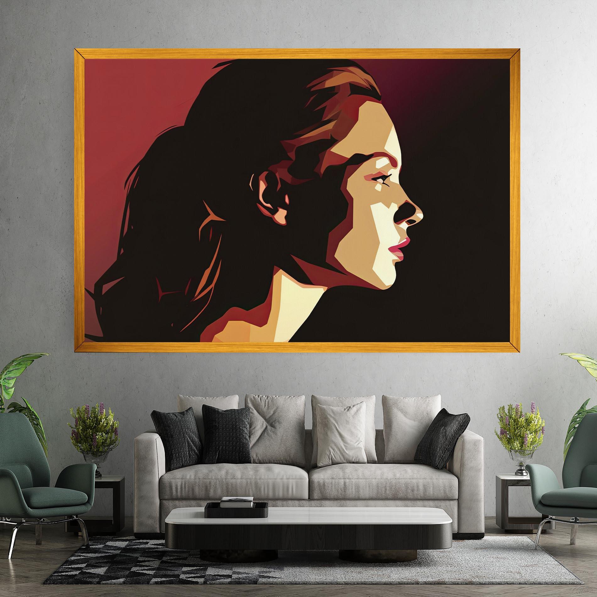 Tablou Canvas Cream Red Pop Art mockup 7