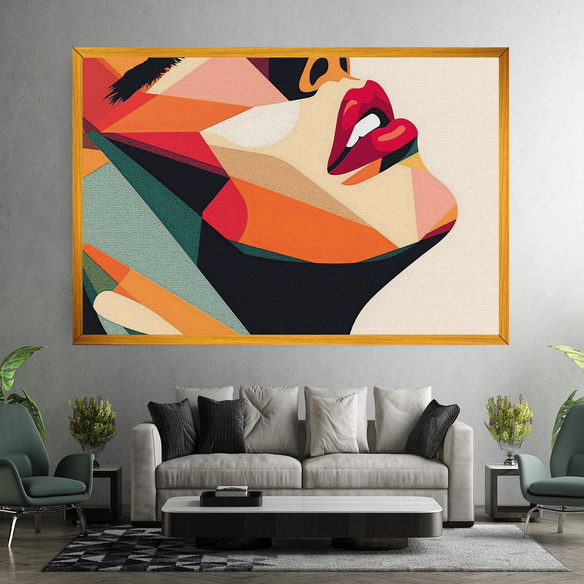 Tablou Canvas Pop Art Lips mockup 7