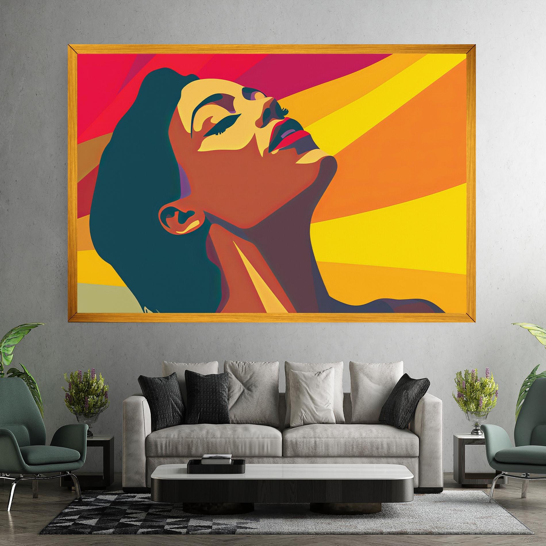 Tablou Canvas Pop Female Color mockup 7