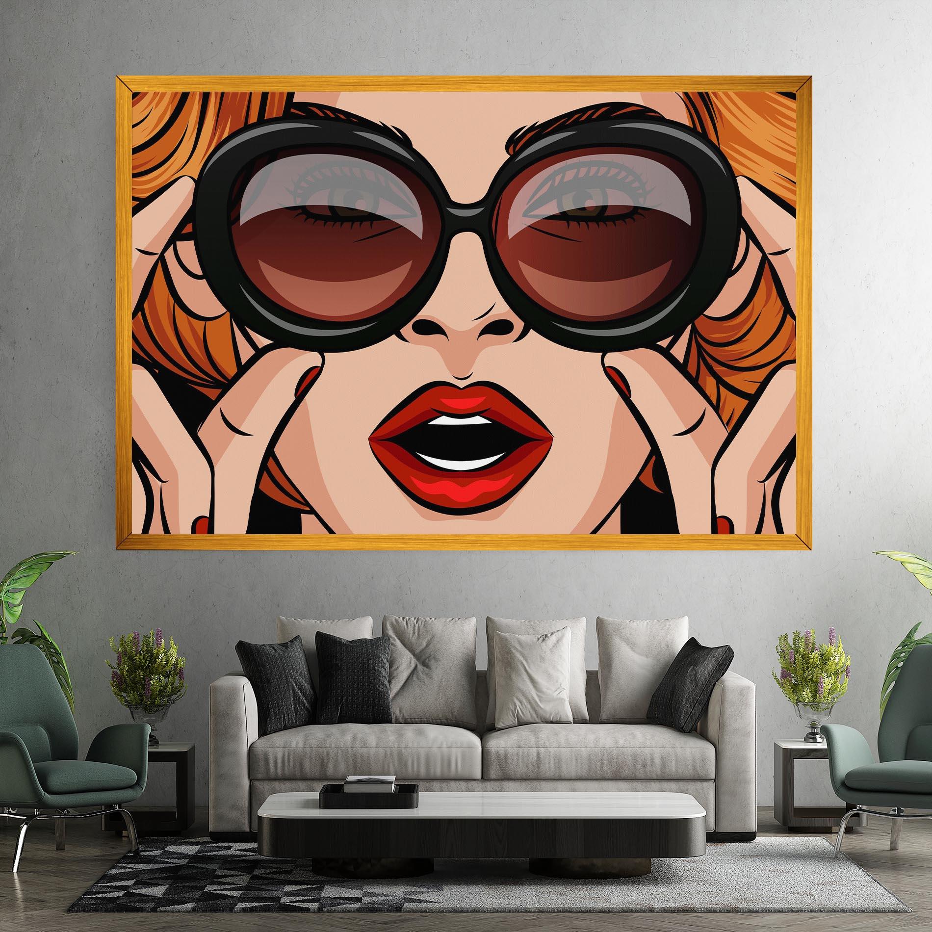 Tablou Canvas Pop Glasses Woman mockup 7