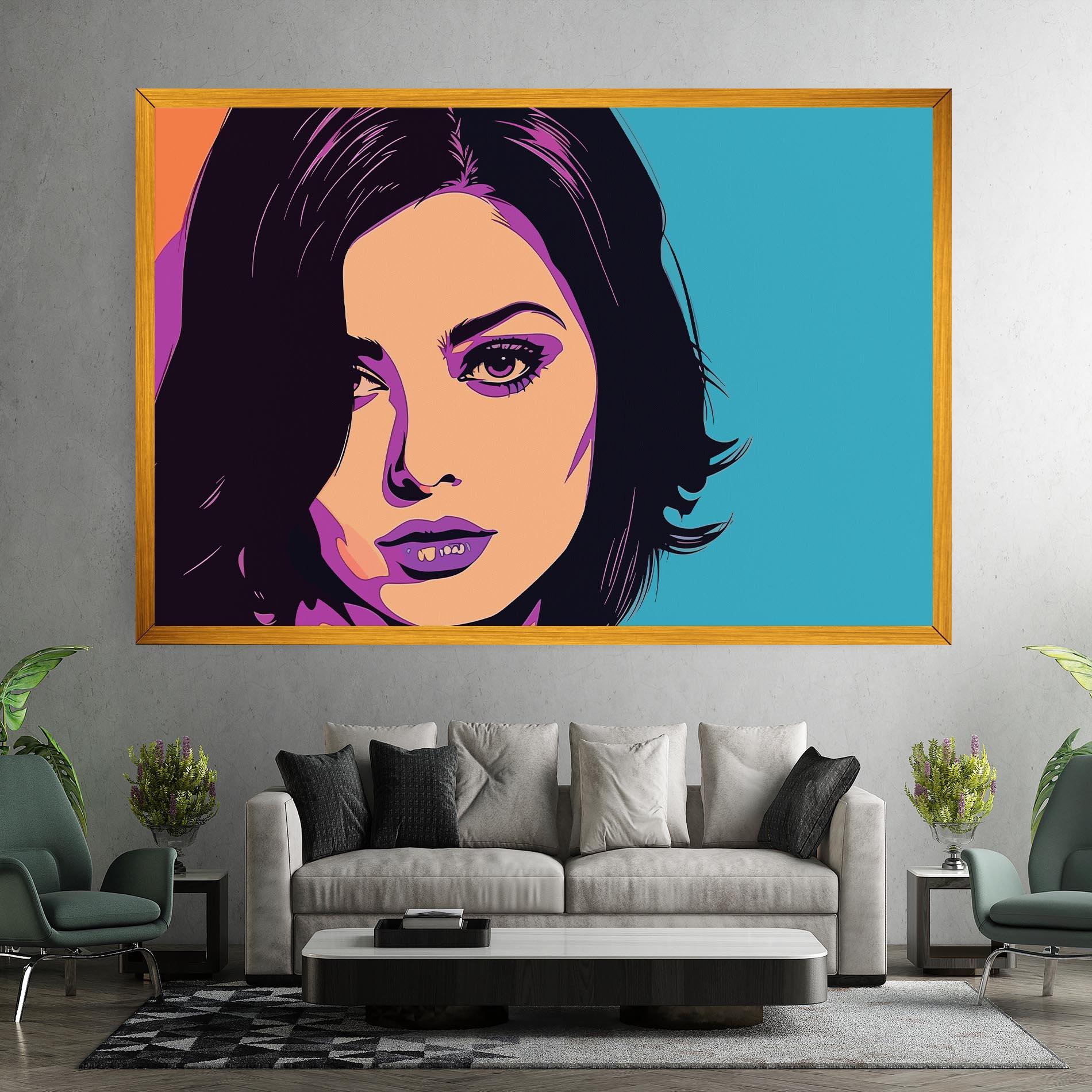 Tablou Canvas Pop Purple Woman mockup 7