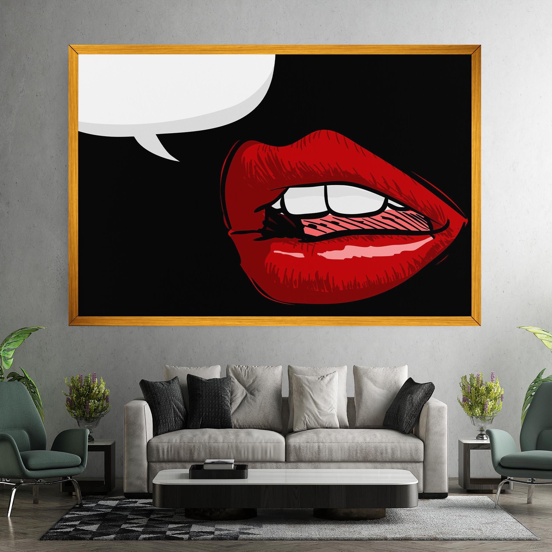 Tablou Canvas Pop Red Lips mockup 7