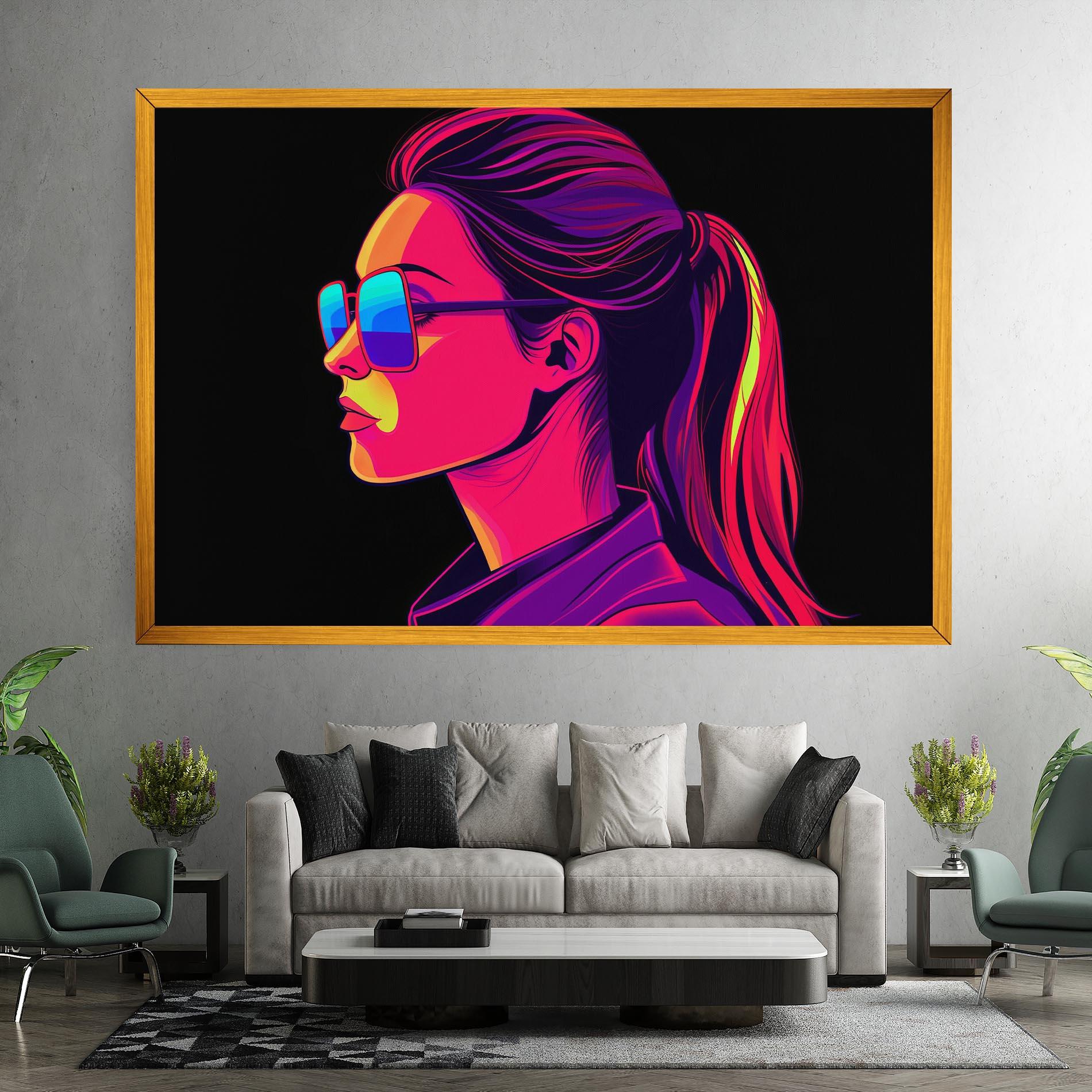 Tablou Canvas Purple Pop Hair mockup 7