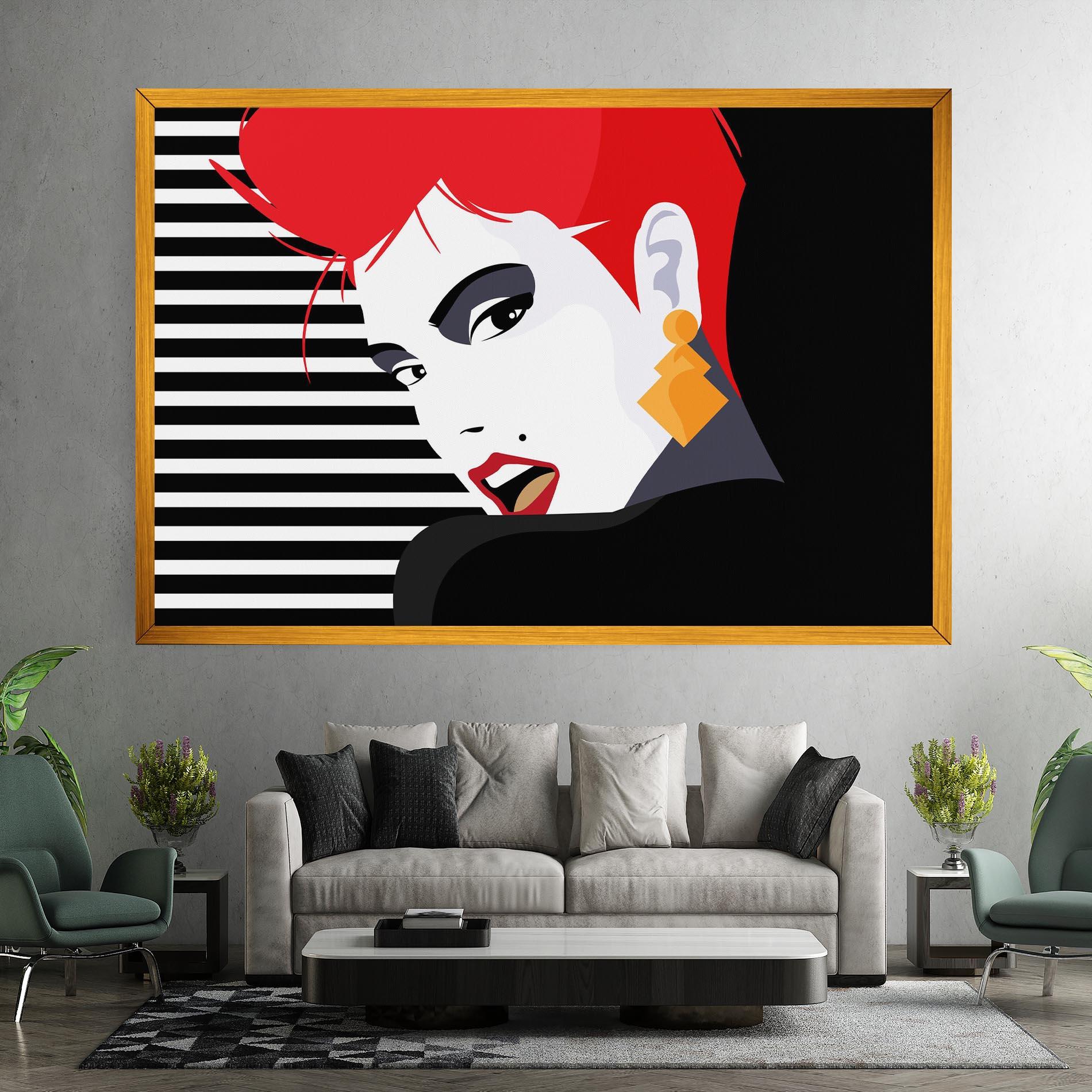 Tablou Canvas Red Pop Hair mockup 7