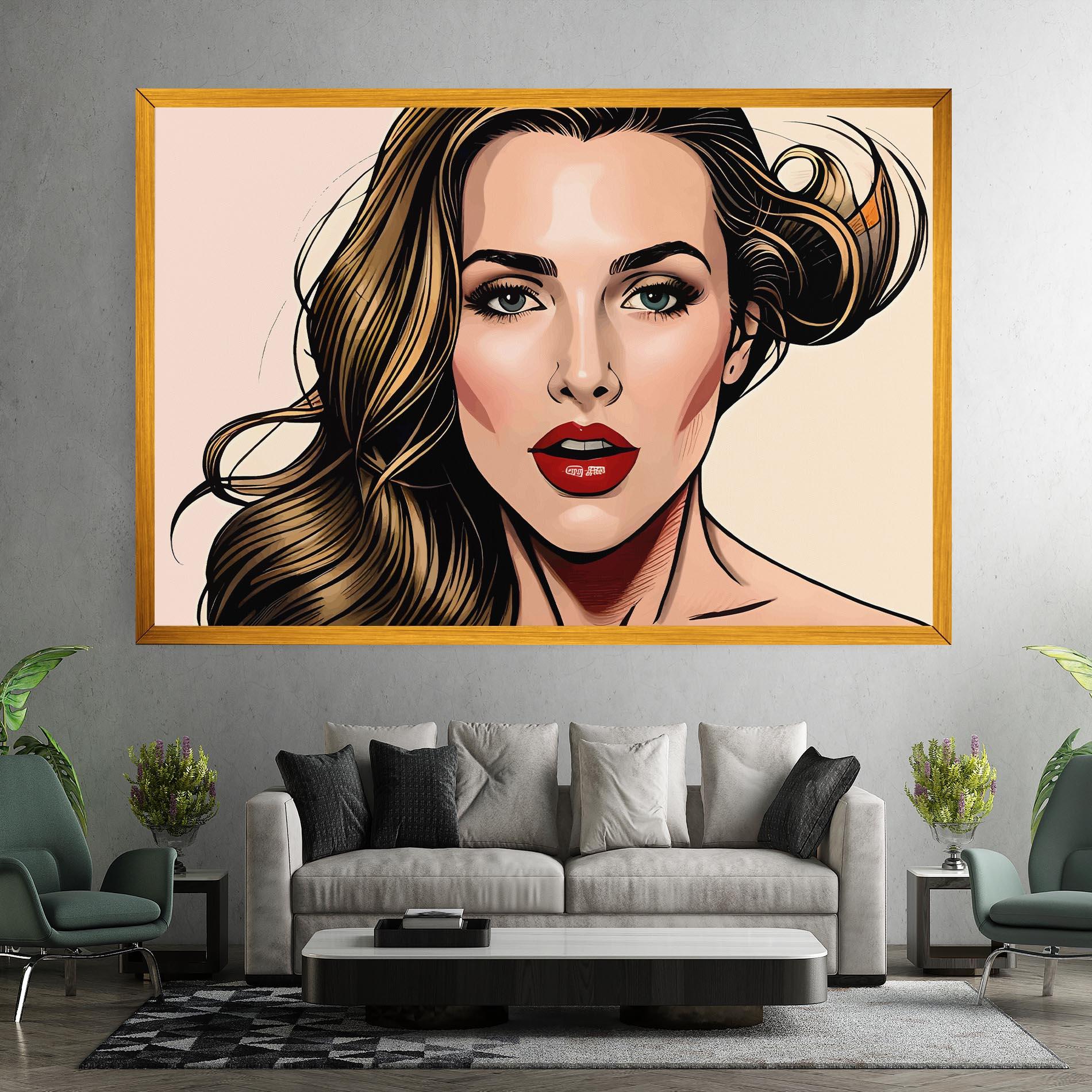 Tablou Canvas Red Pop Lips mockup 7