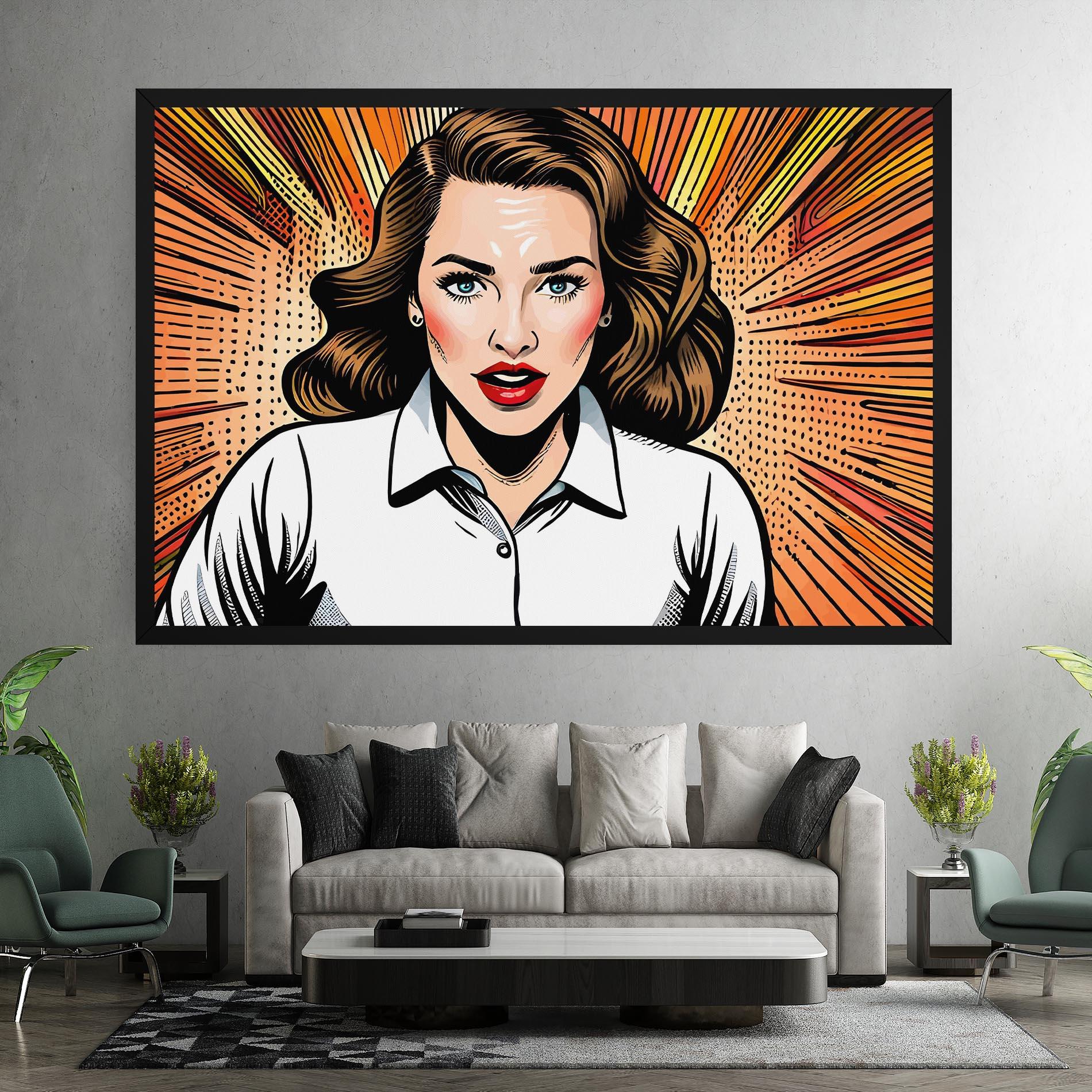 Tablou Canvas Blue Eye Pop Art mockup 7