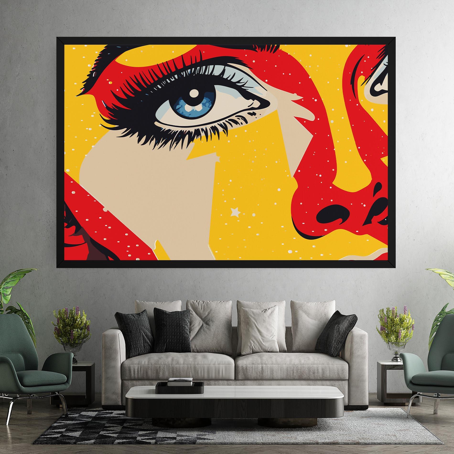 Tablou Canvas Blue Pop Eye mockup 7