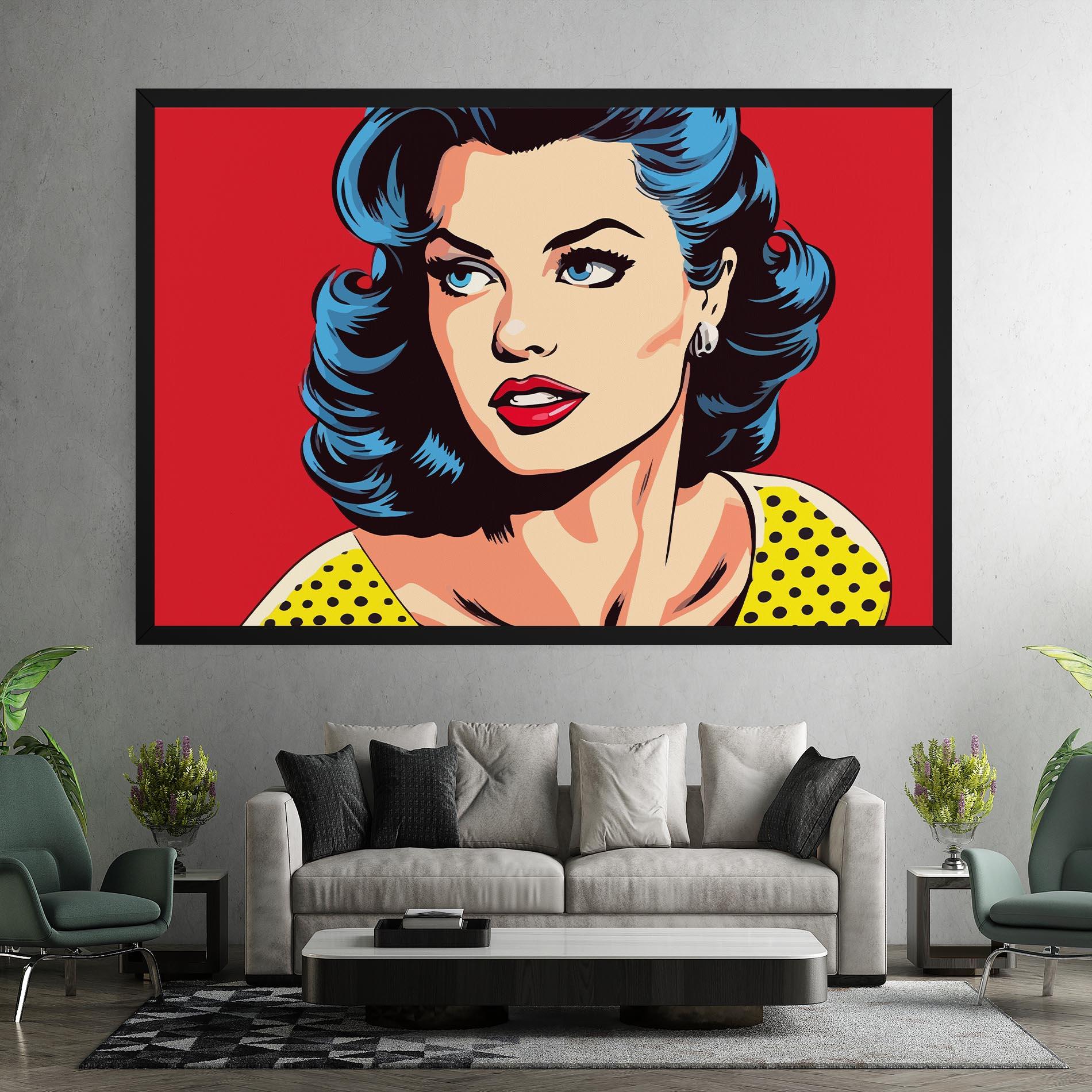 Tablou Canvas Blue Pop Eyes mockup 7