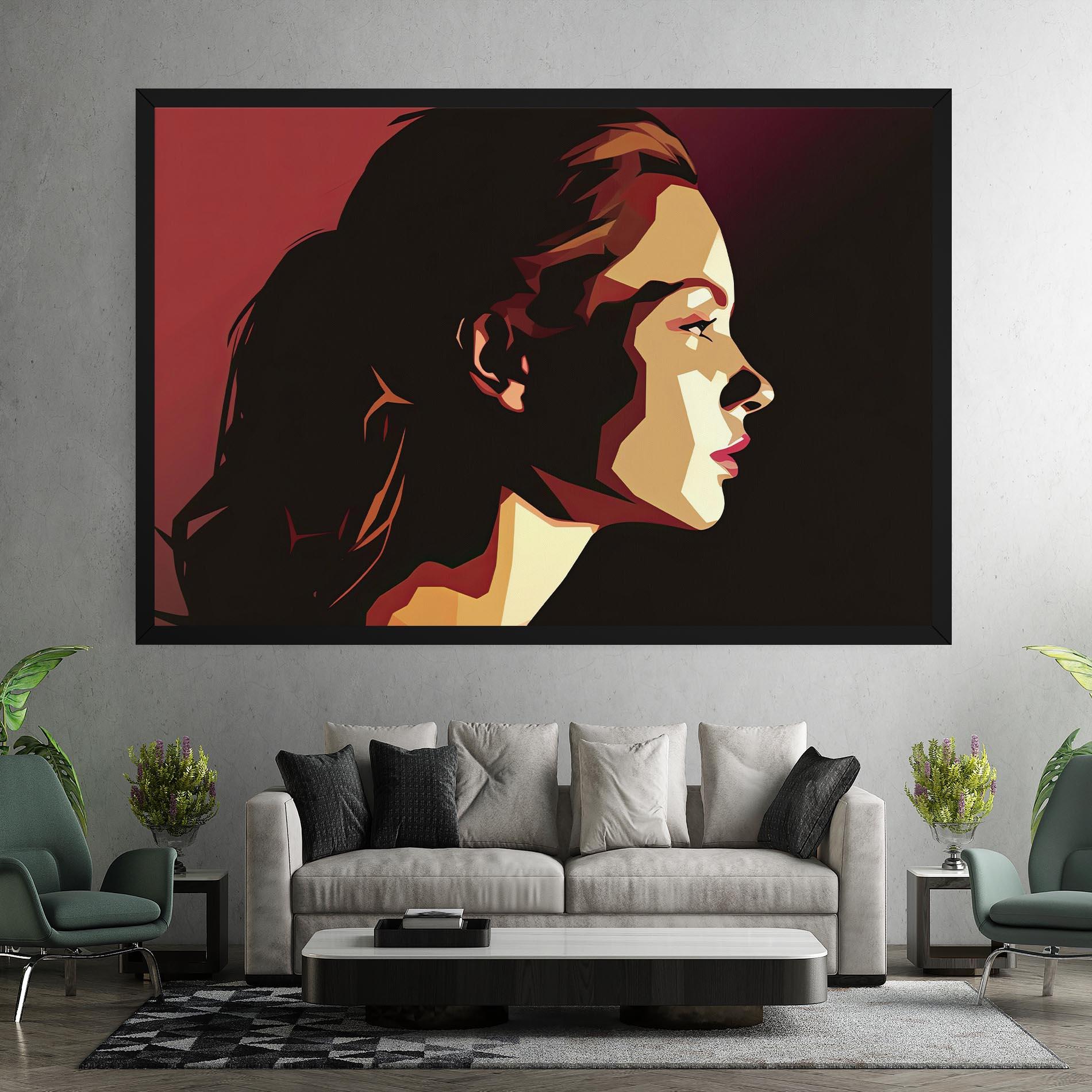 Tablou Canvas Cream Red Pop Art mockup 7