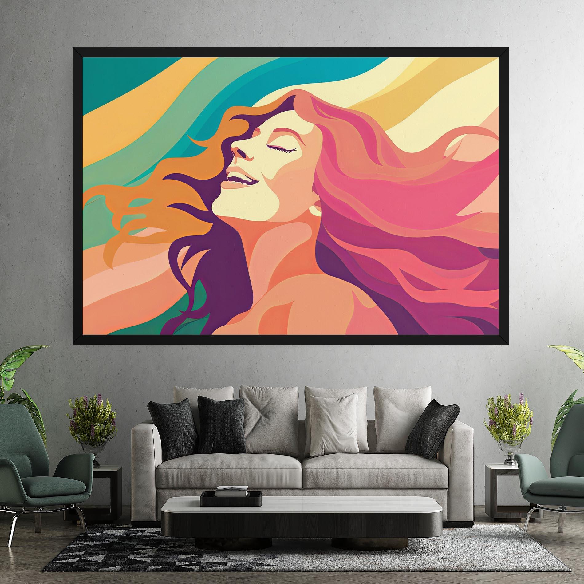 Tablou Canvas Pink Pop Hair mockup 7