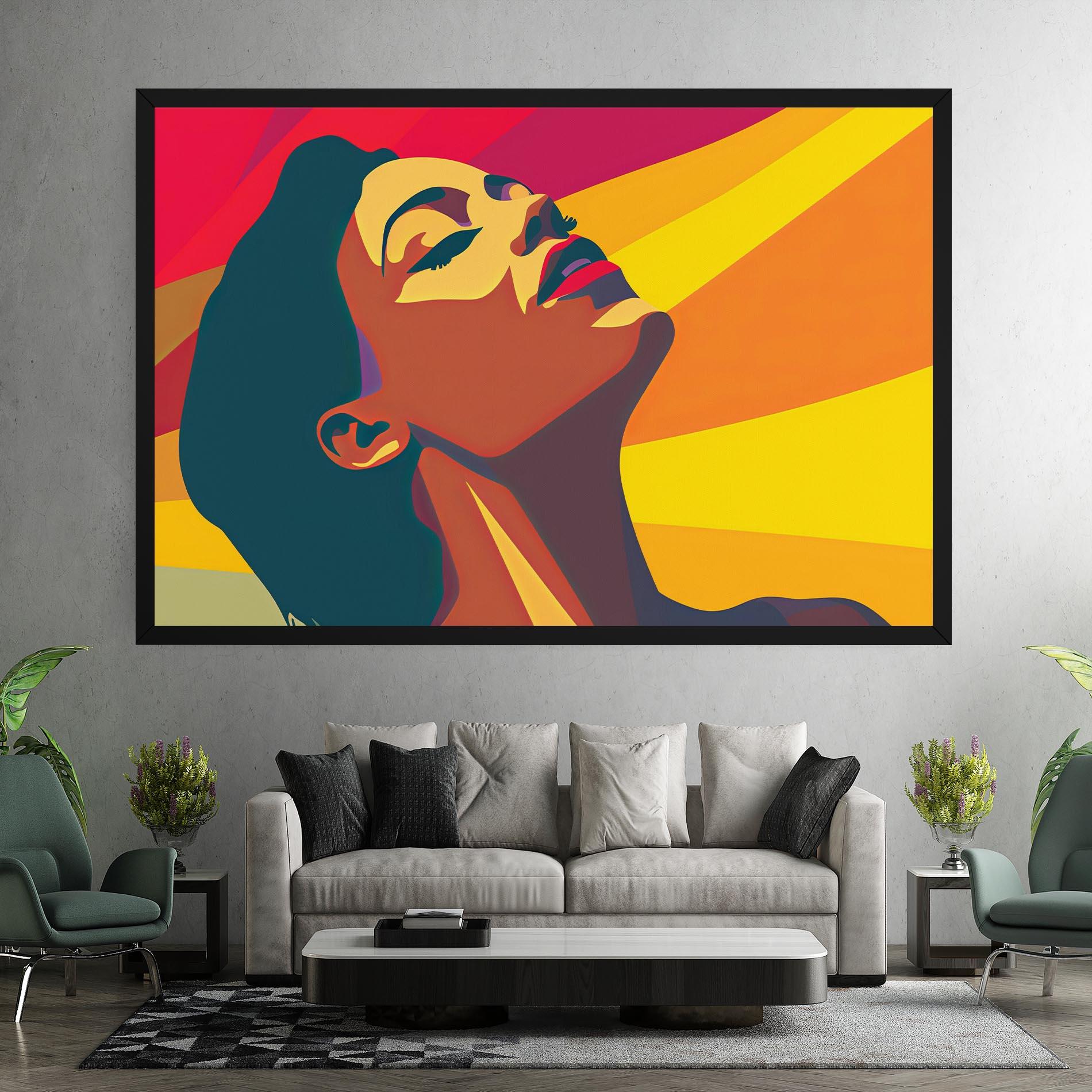 Tablou Canvas Pop Female Color mockup 7