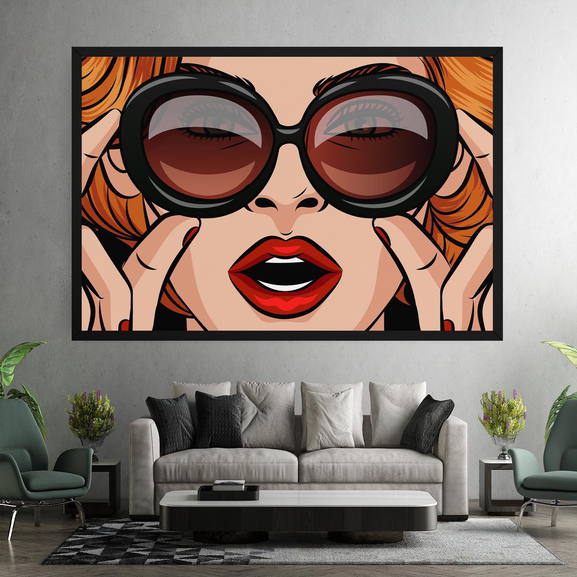 Tablou Canvas Pop Glasses Woman mockup 7