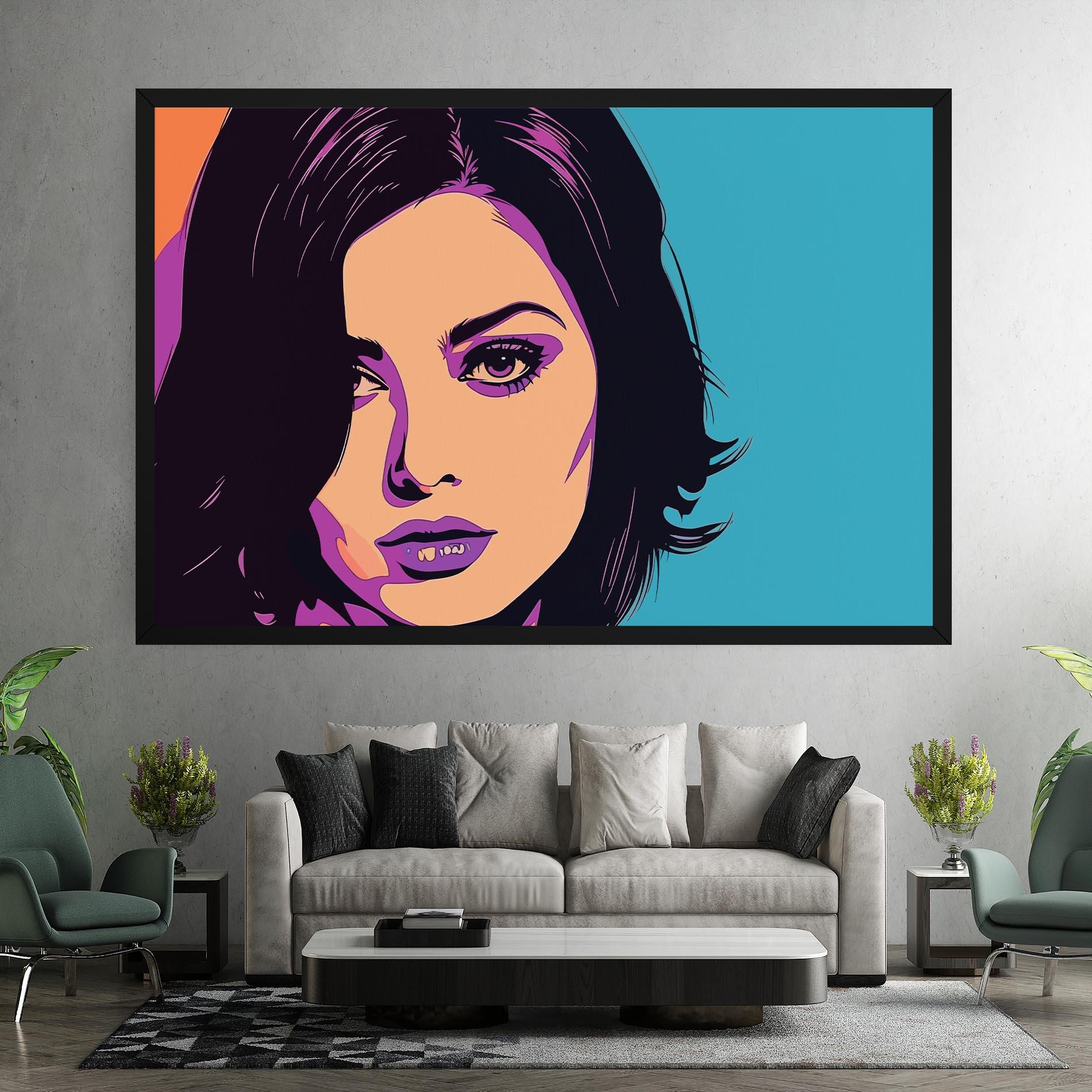 Tablou Canvas Pop Purple Woman mockup 7