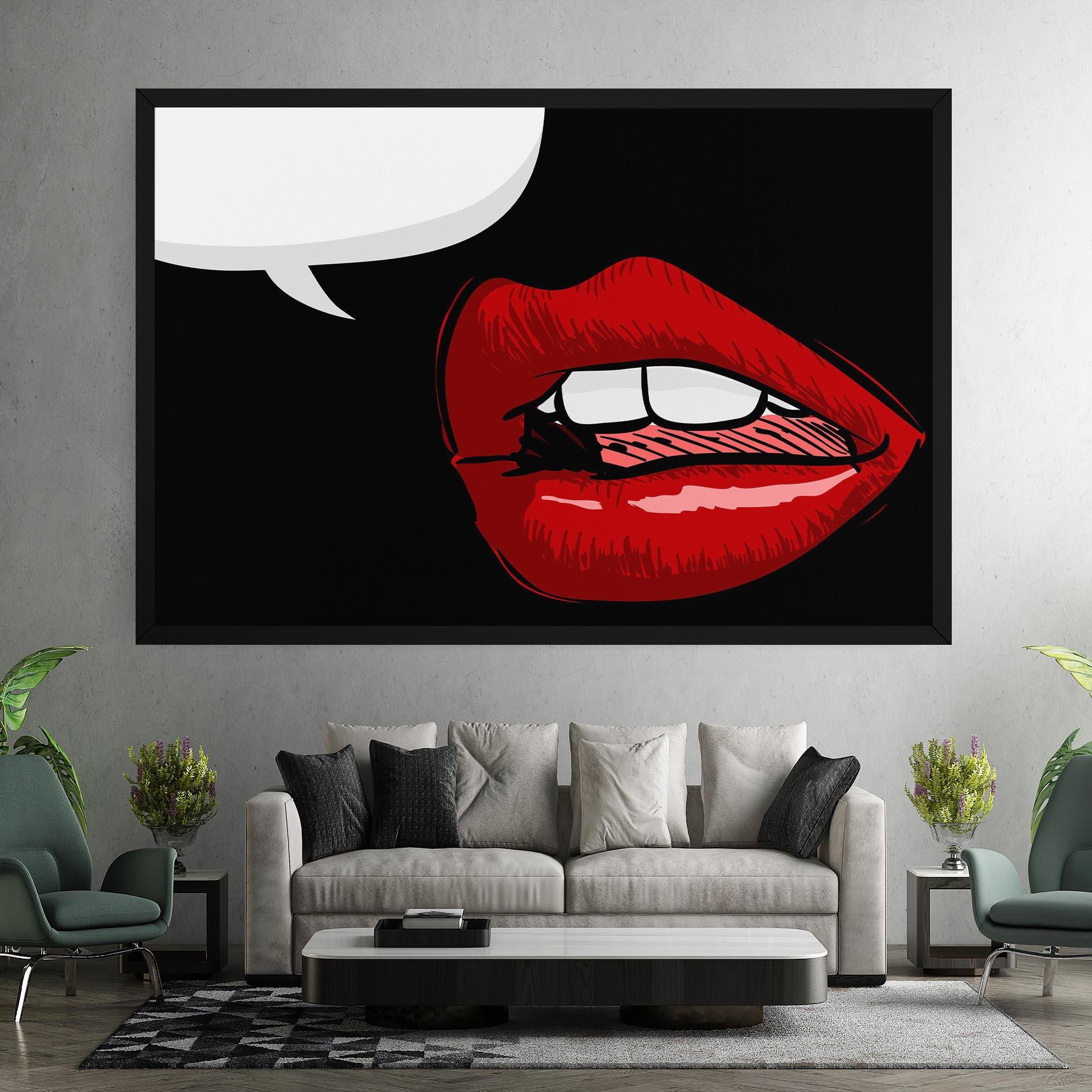 Tablou Canvas Pop Red Lips mockup 7