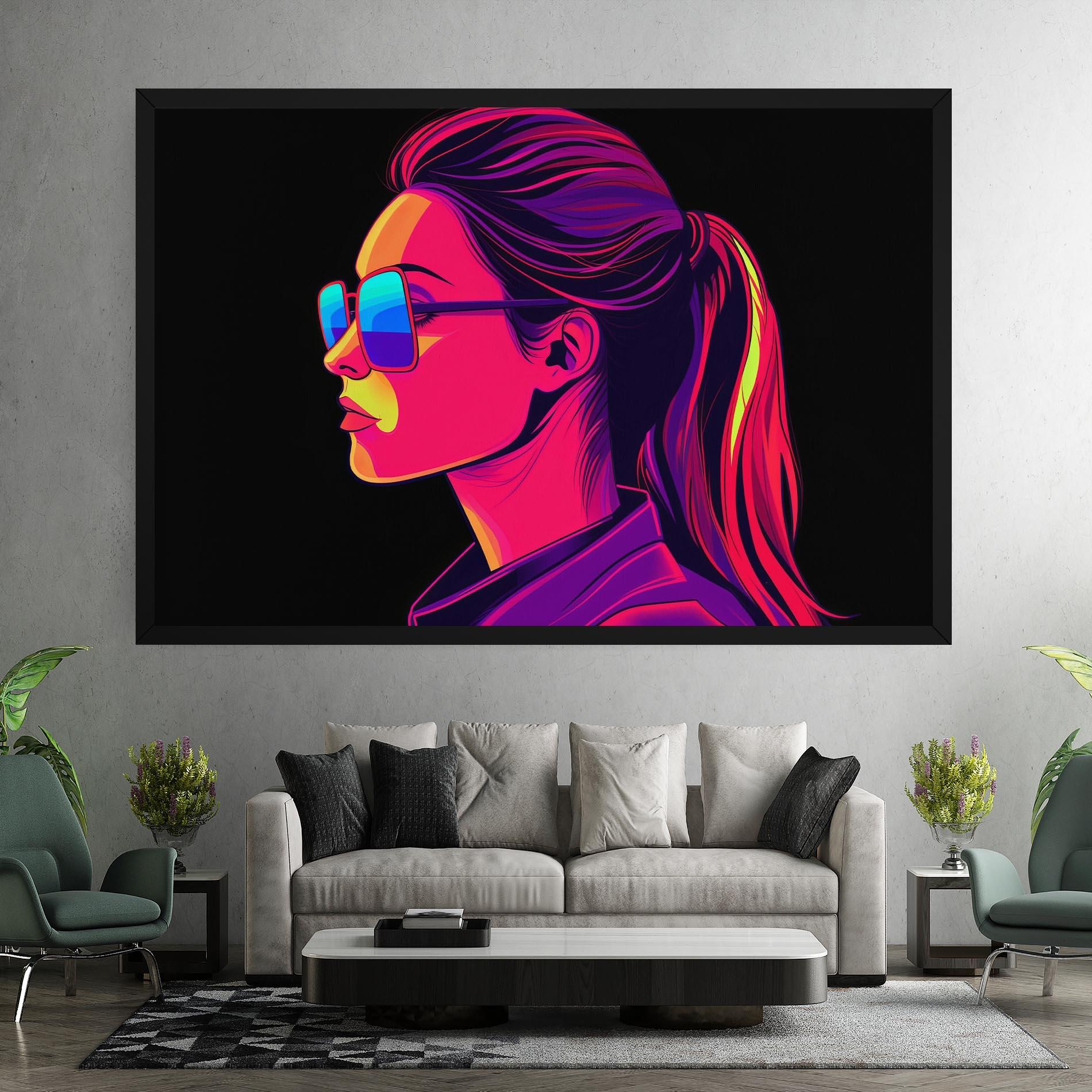 Tablou Canvas Purple Pop Hair mockup 7