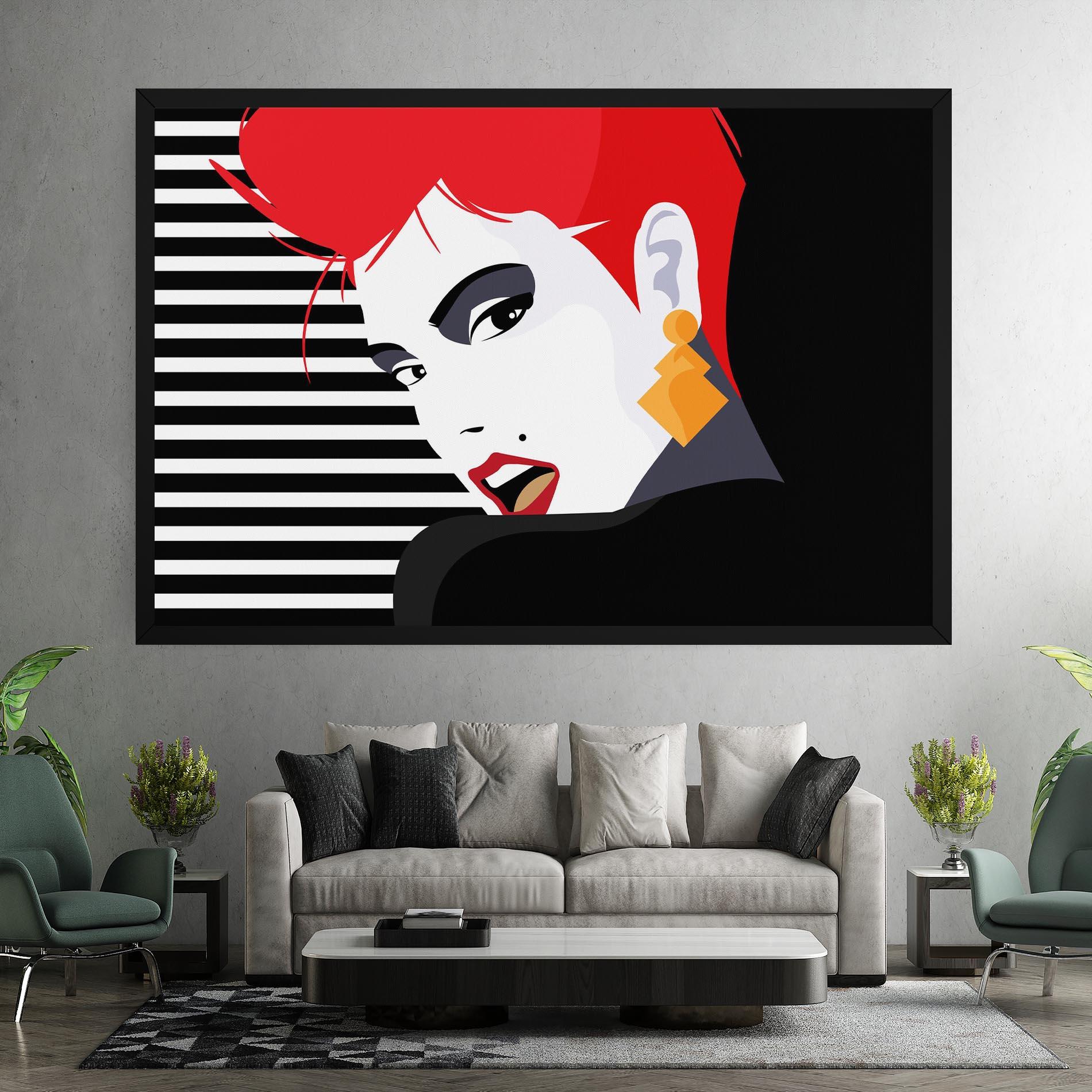 Tablou Canvas Red Pop Hair mockup 7