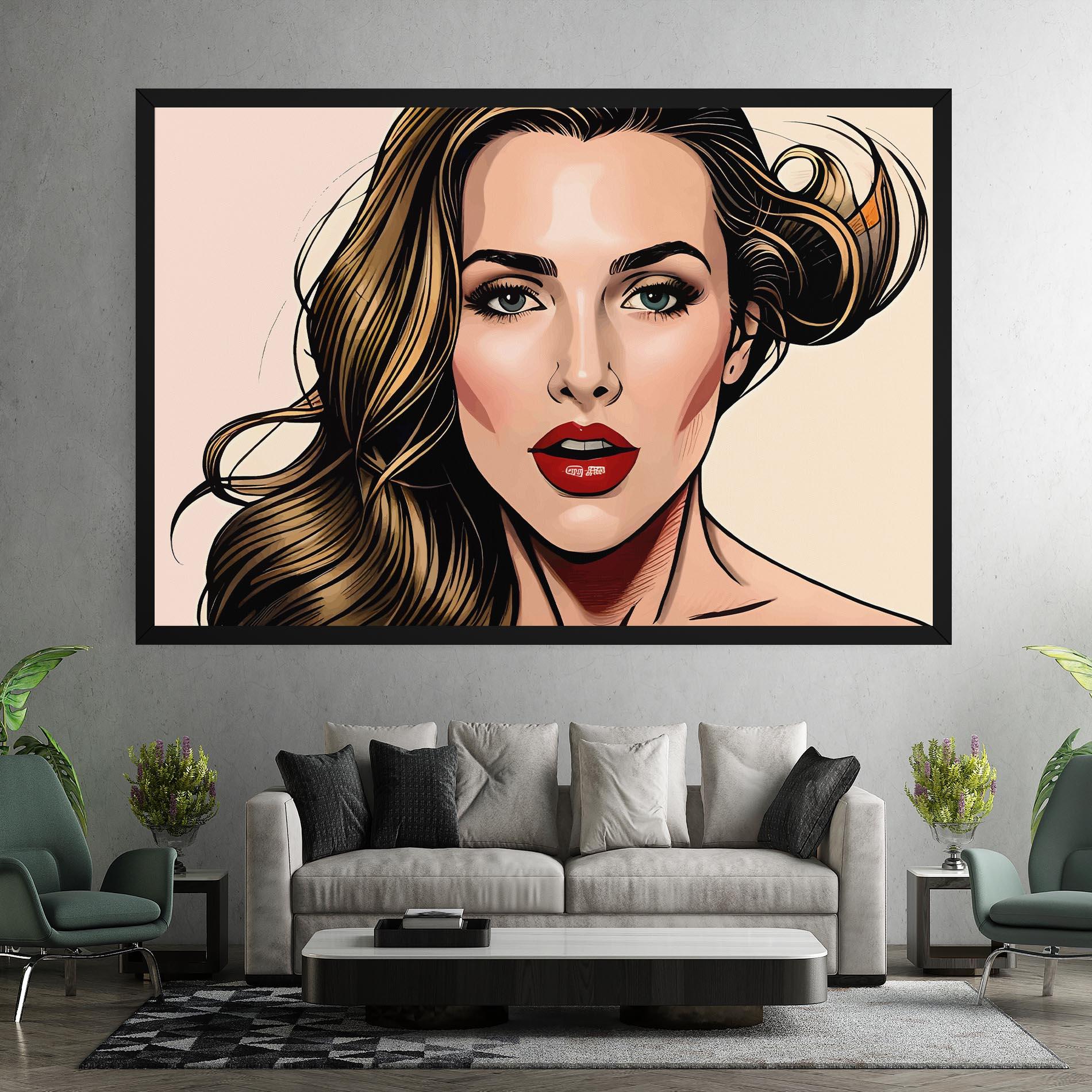 Tablou Canvas Red Pop Lips mockup 7