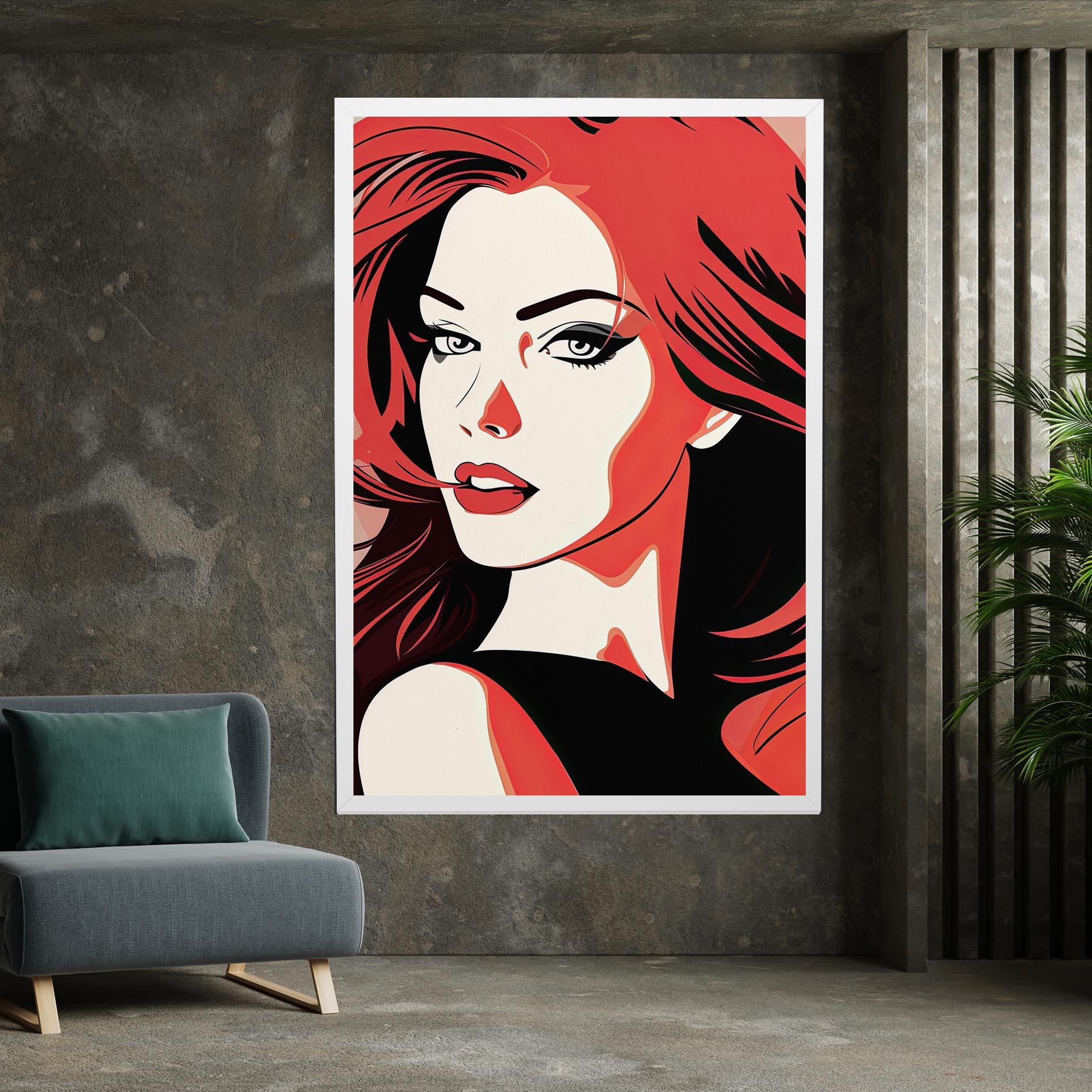 Tablou Canvas Red Hair Pop Art mockup 7