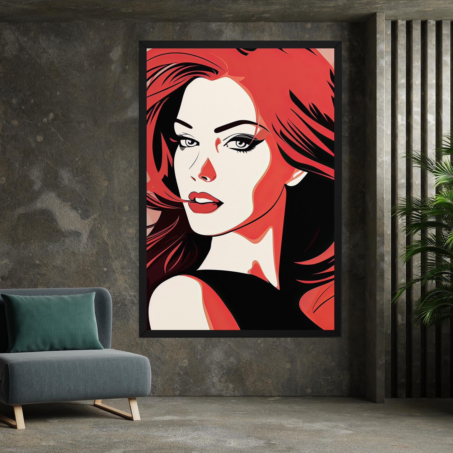 Tablou Canvas Red Hair Pop Art mockup 7