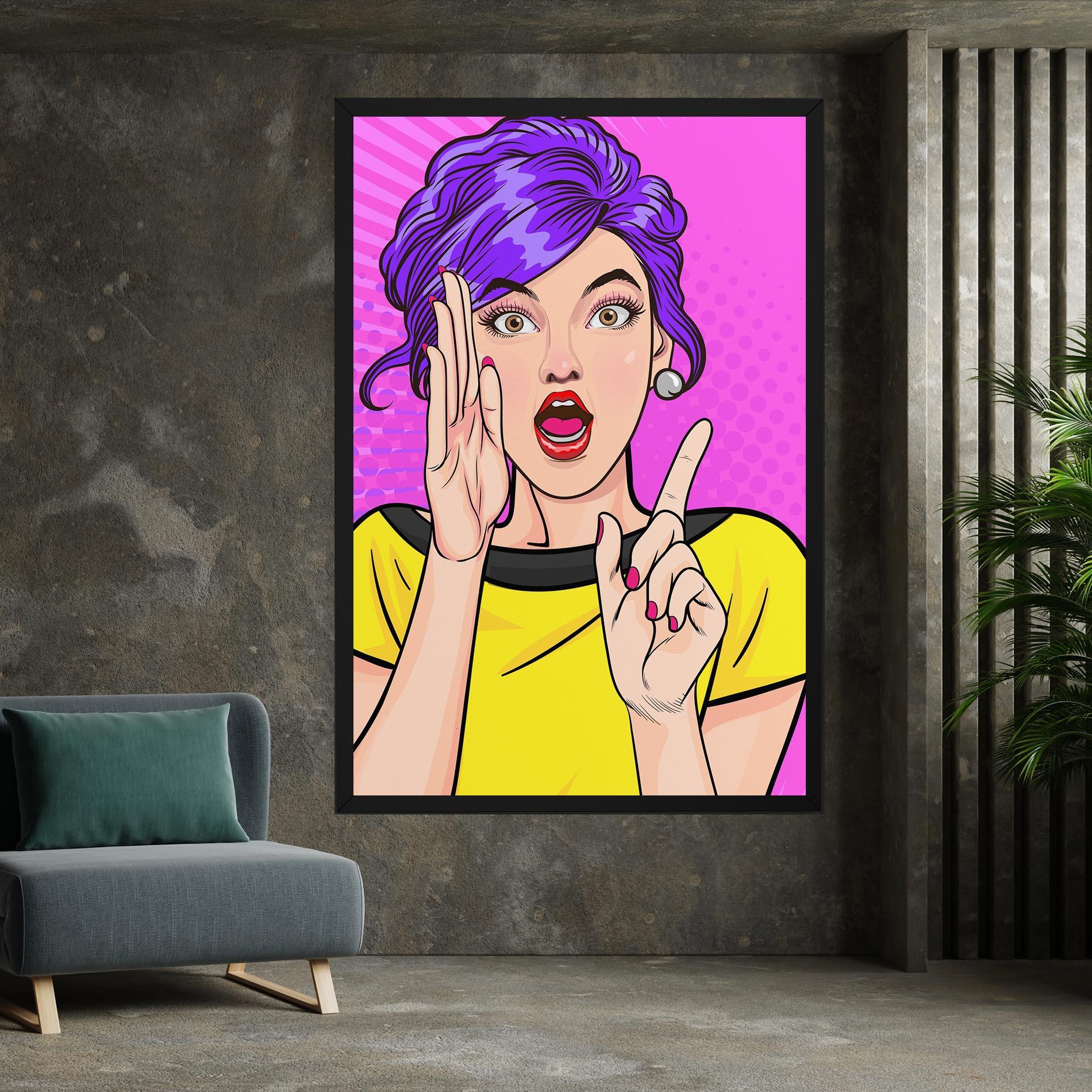 Tablou Canvas Surprised Pop Woman mockup 7