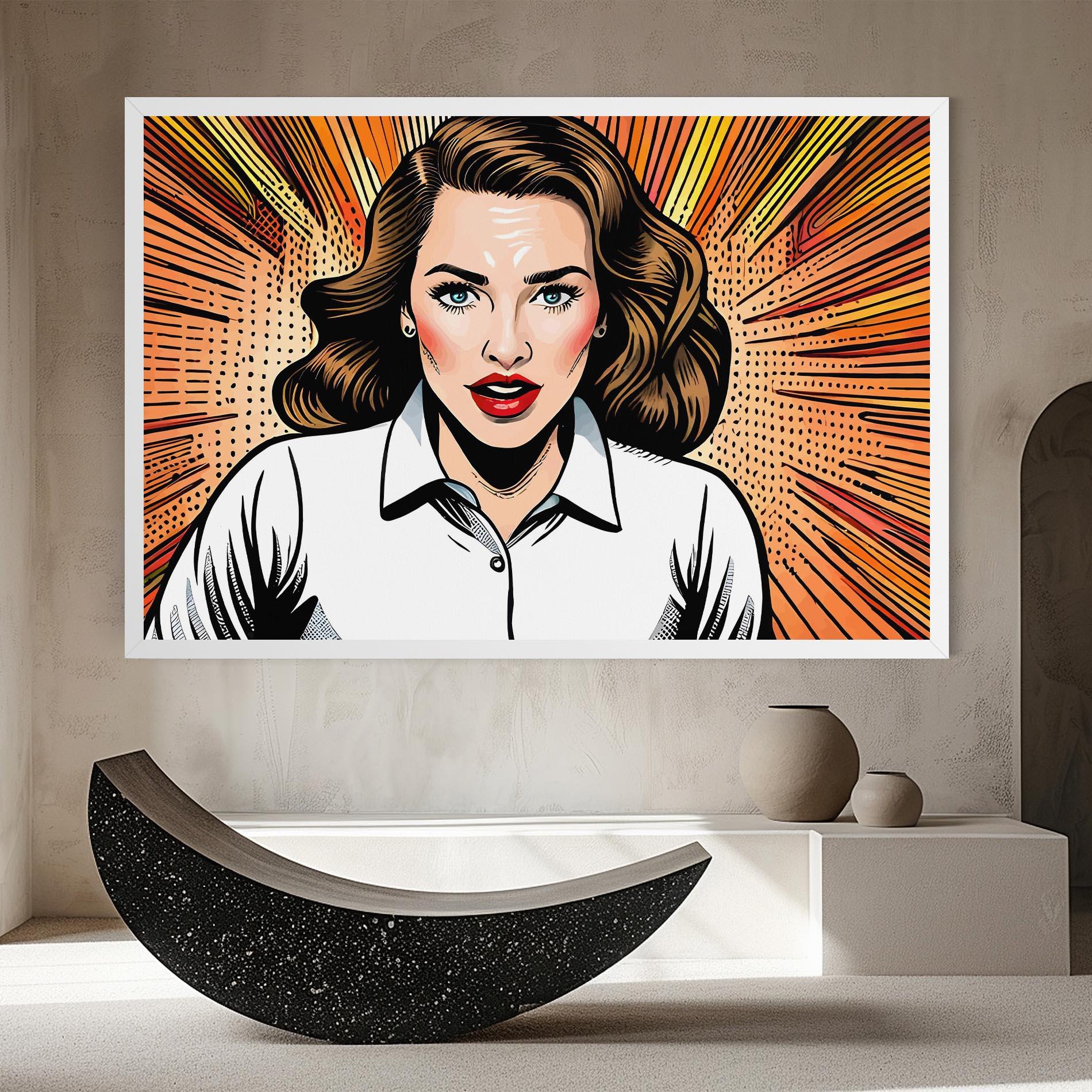 Tablou Canvas Blue Eye Pop Art mockup 8