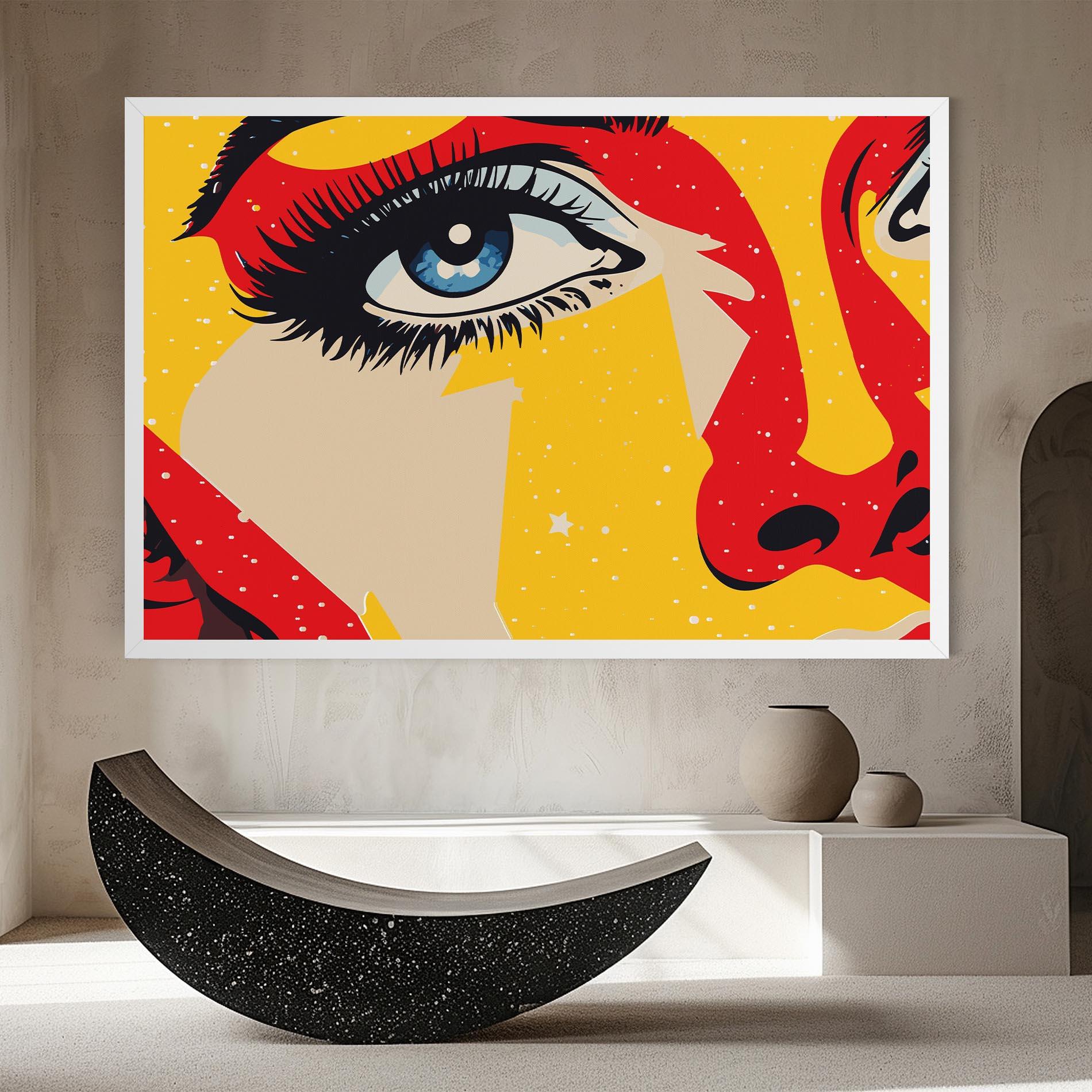 Tablou Canvas Blue Pop Eye mockup 8