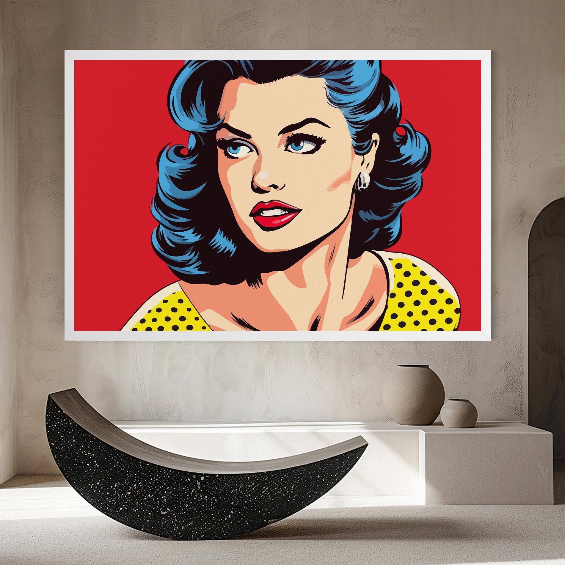 Tablou Canvas Blue Pop Eyes mockup 8